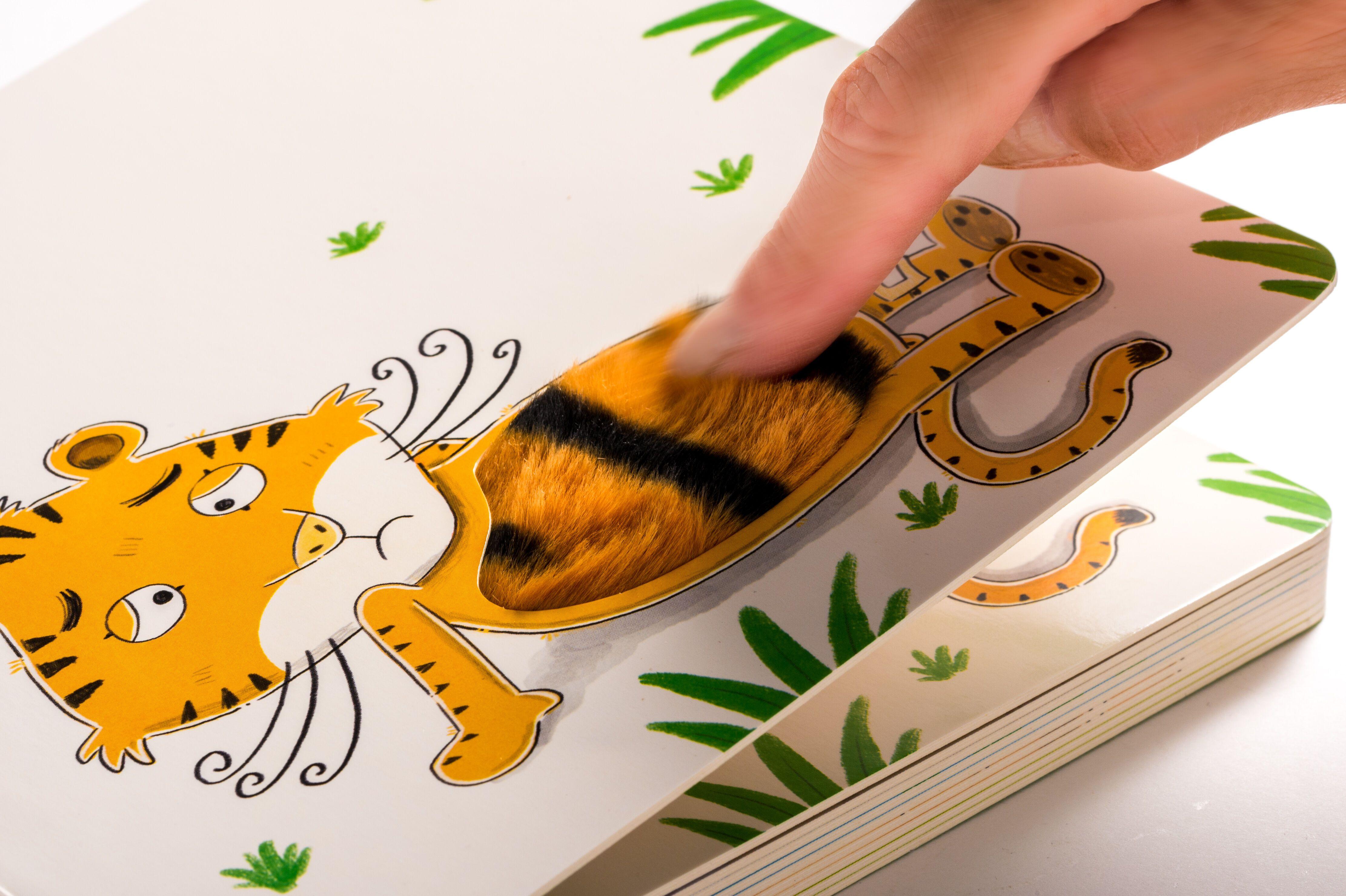 Beispielinhalt (Bild) Tröste den Tiger - Ein Fühl-Mitmachbuch