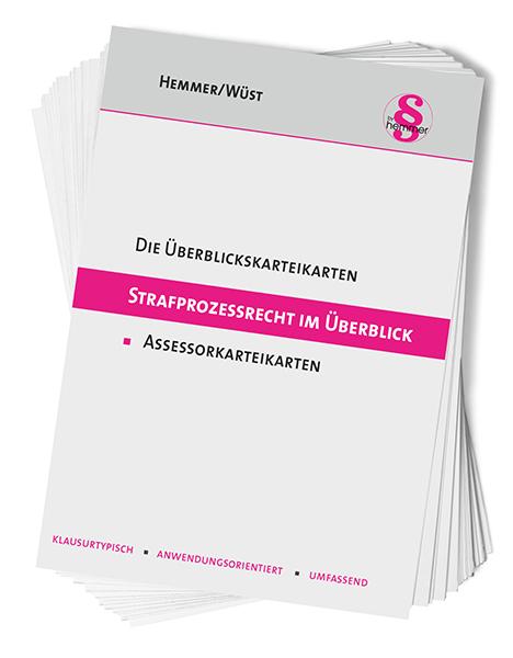 Vorderes Coverbild Überblickskarteikarten Strafprozessrecht im Überblick