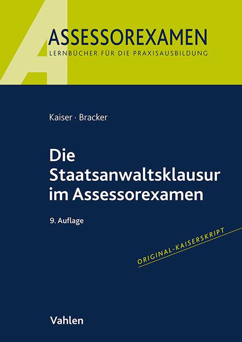 Vorderes Coverbild Die Staatsanwaltsklausur im Assessorexamen