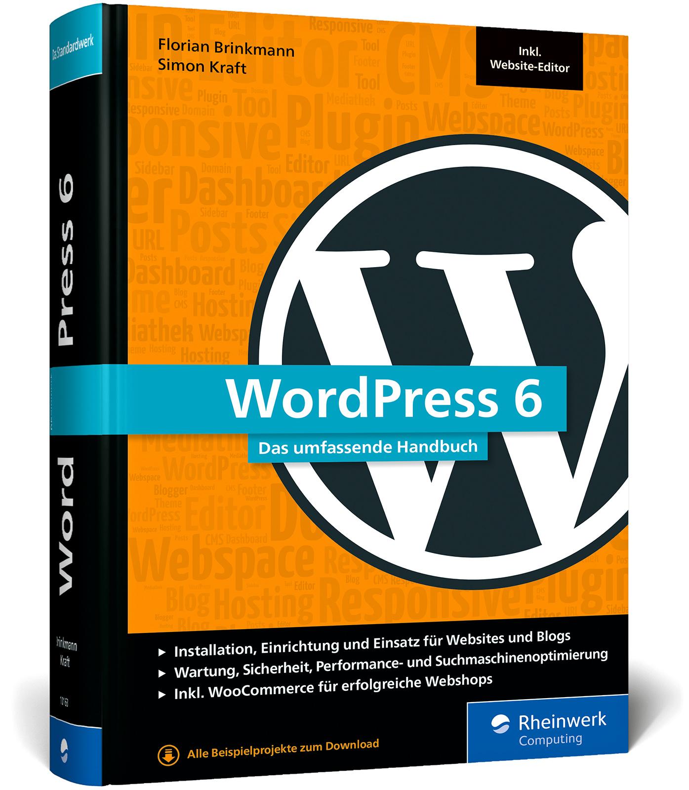 Vorderes Coverbild WordPress 6