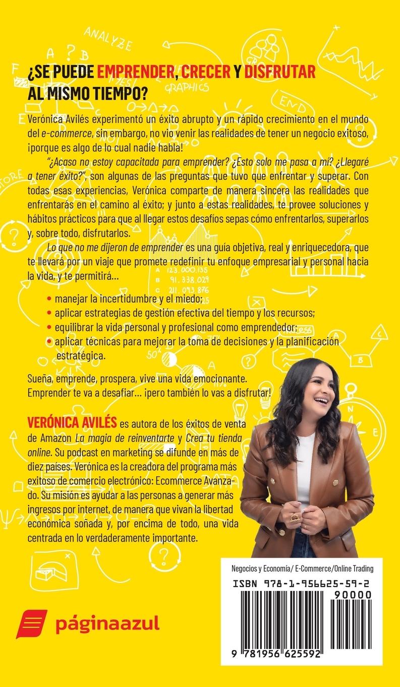 Rückseitencover Lo que no me dijeron de emprender