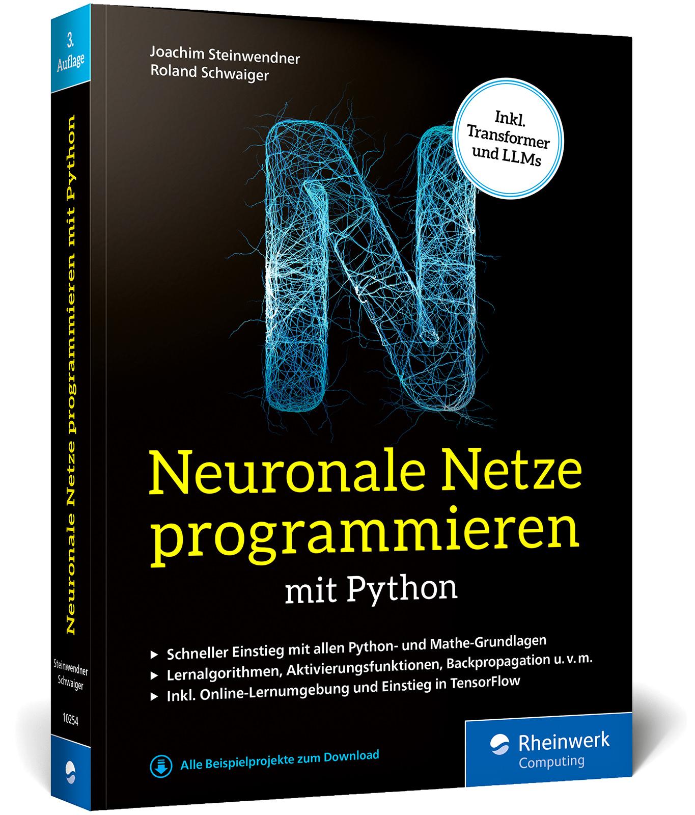 Vorderes Coverbild Neuronale Netze programmieren mit Python