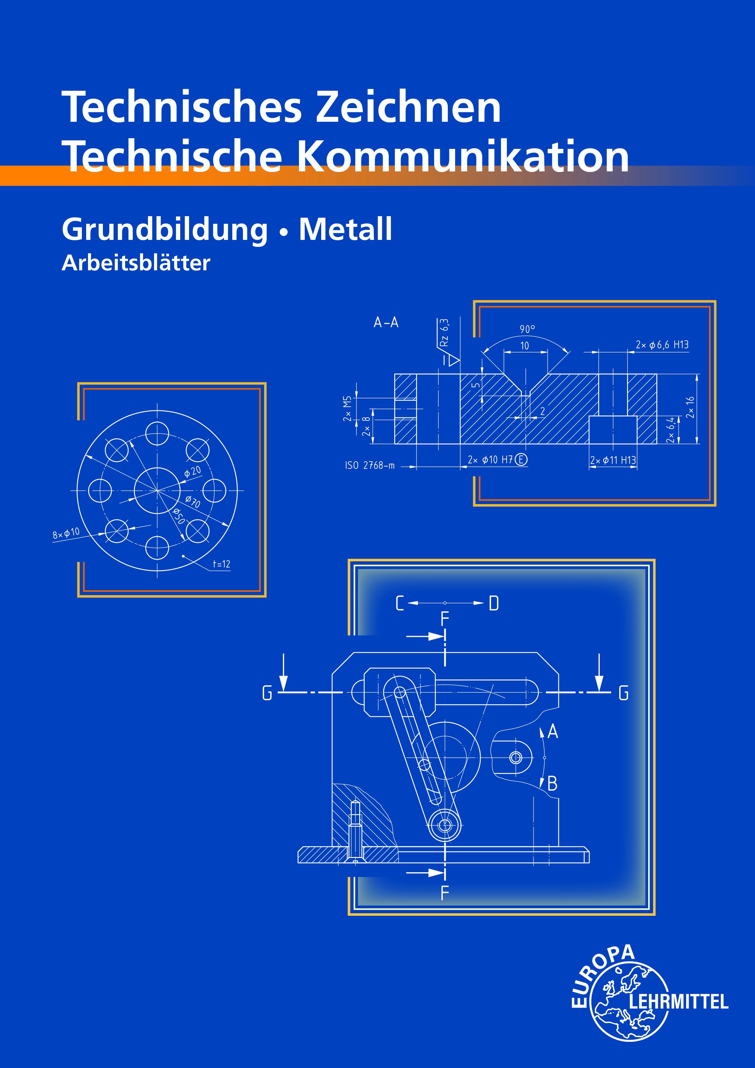 Vorderes Coverbild Technisches Zeichnen, Technische Kommunikation. Arbeitsblätter