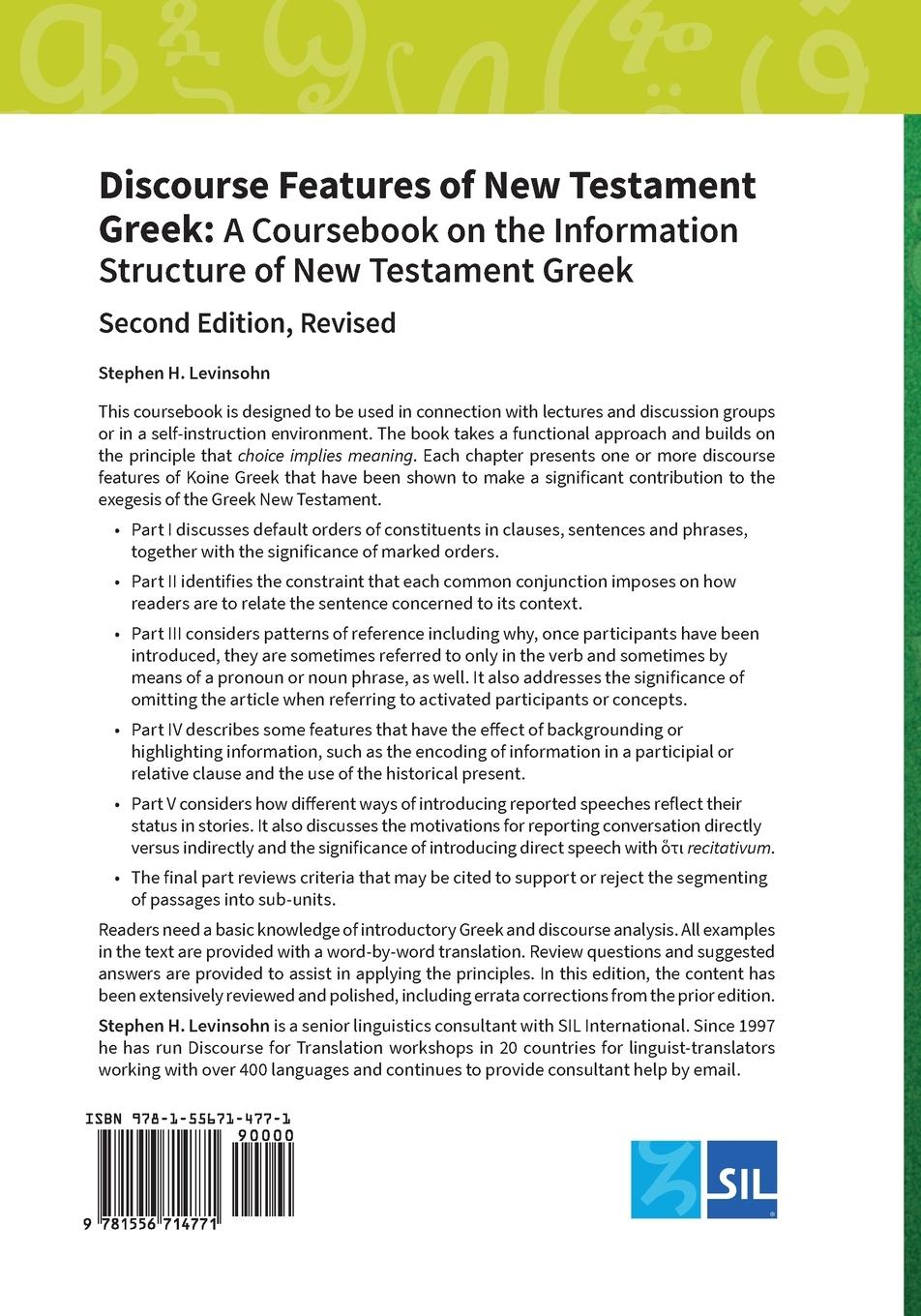 Rückseitencover Discourse Features of New Testament Greek