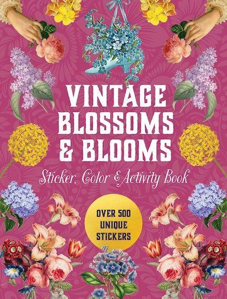 Vorderes Coverbild Vintage Blossoms and Blooms Sticker, Color & Activity Book