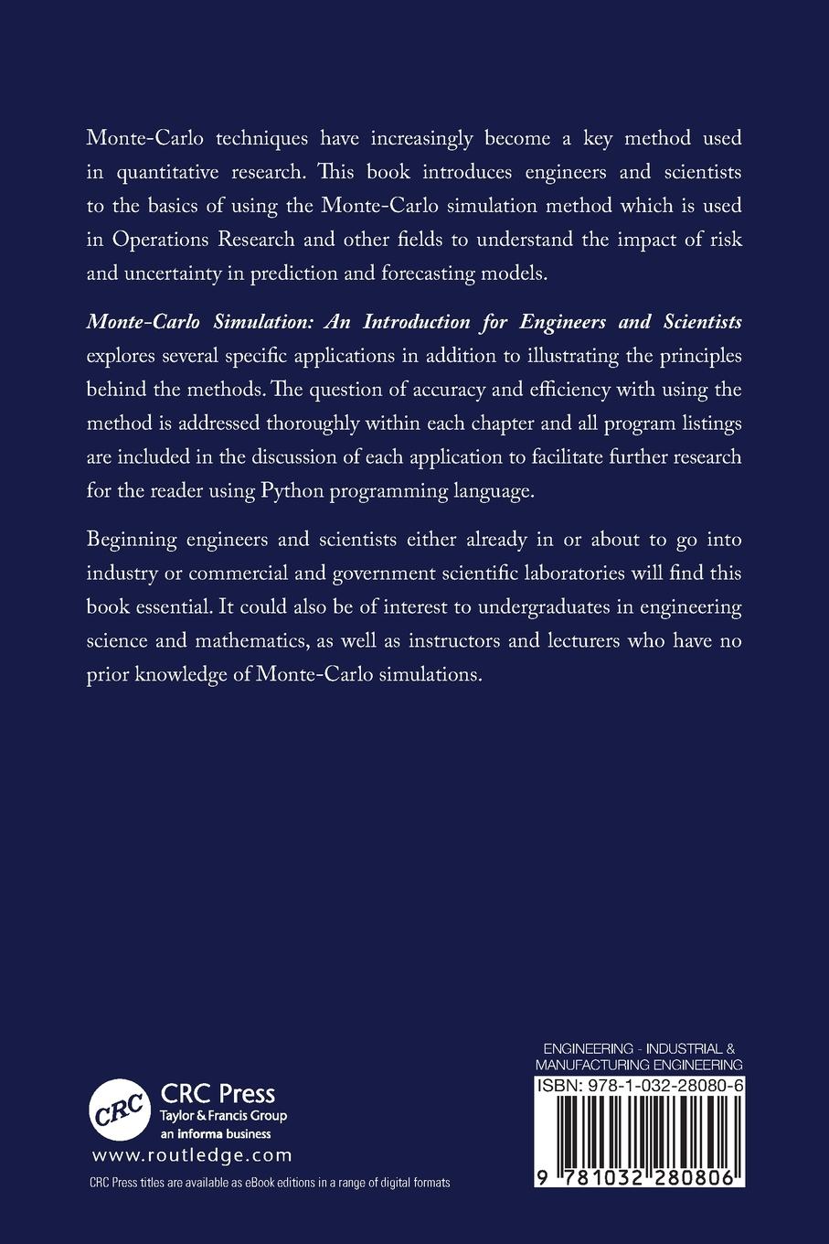 Rückseitencover Monte-Carlo Simulation