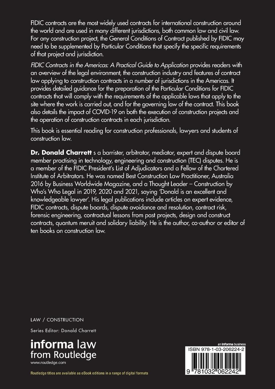 Rückseitencover FIDIC Contracts in the Americas