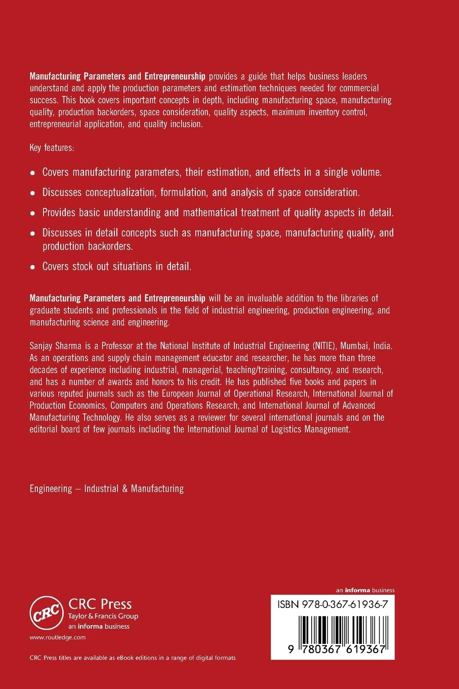 Rückseitencover Manufacturing Parameters and Entrepreneurship