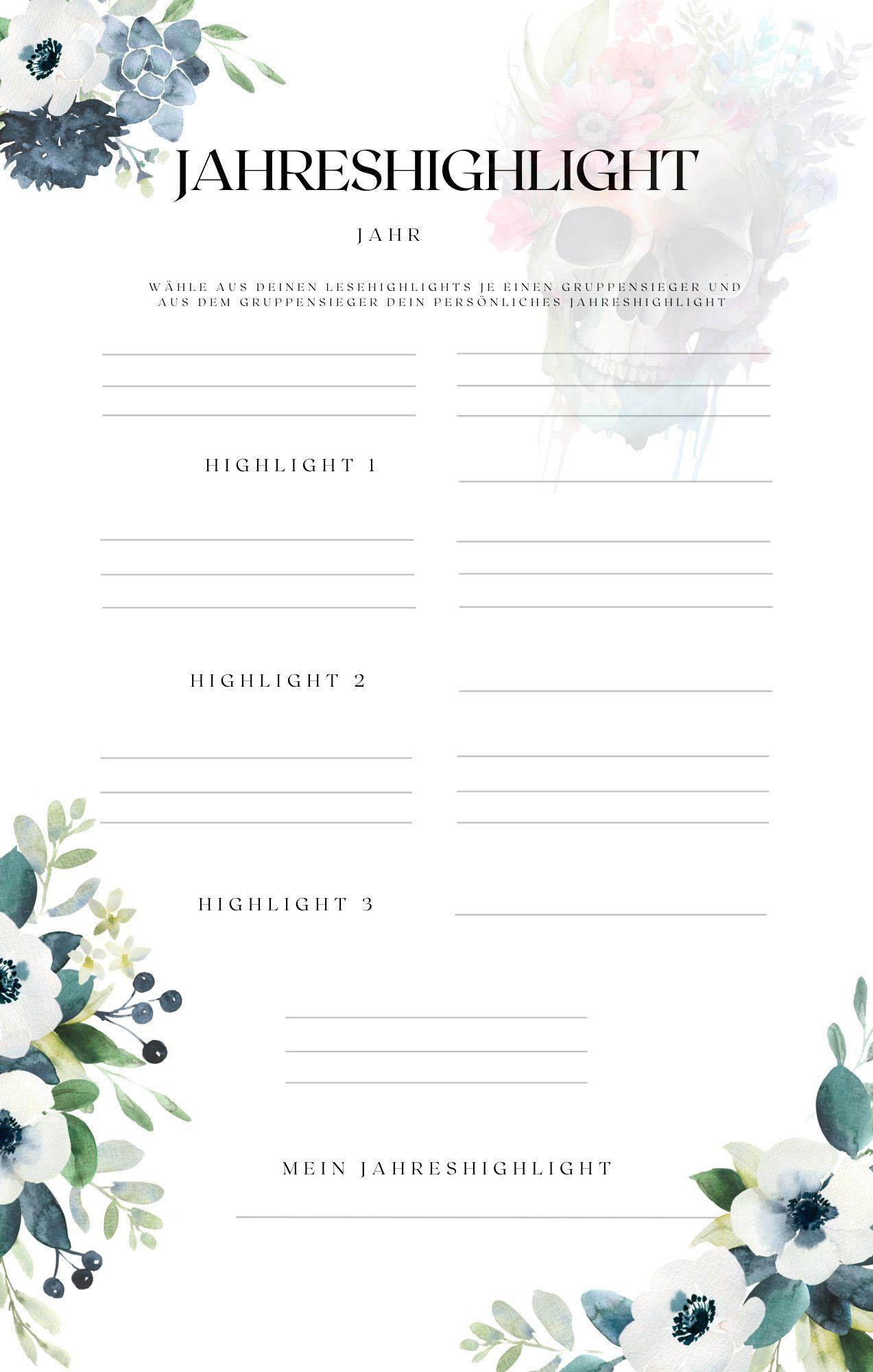 Beispielinhalt (Bild) Book Journal