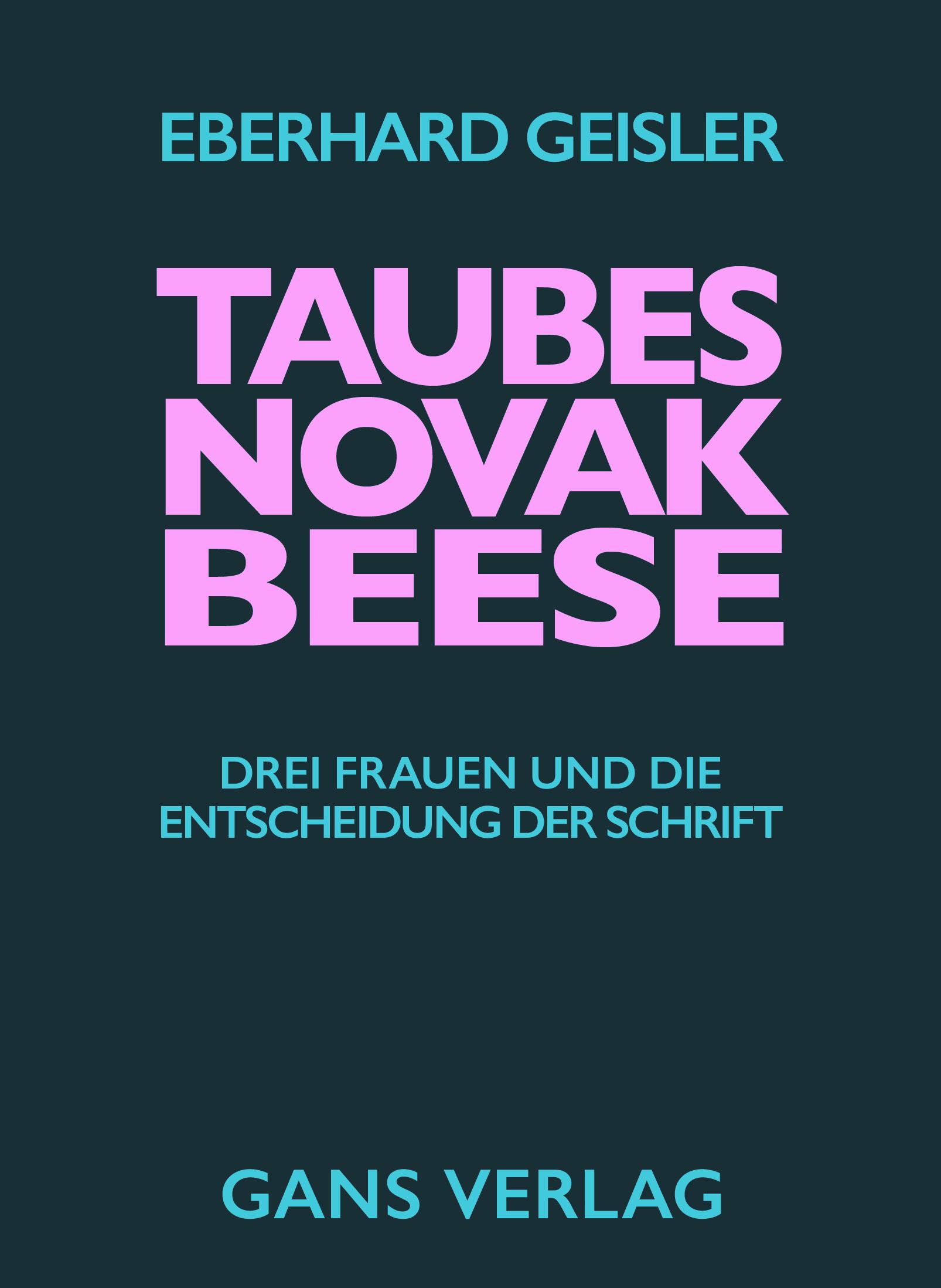 Vorderes Coverbild Taubes, Novak, Beese