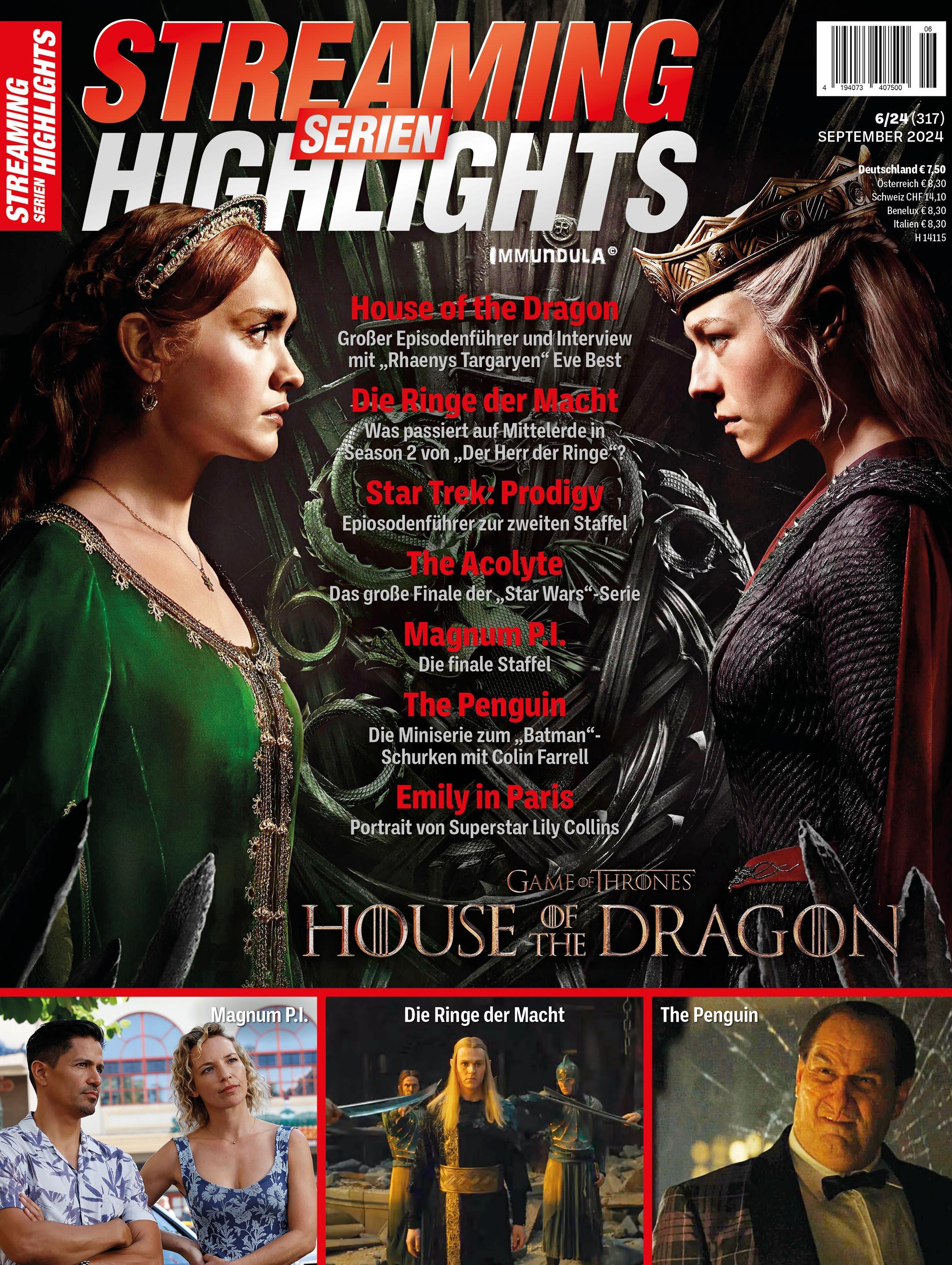 Vorderes Coverbild STREAMING SERIEN HIGHLIGHTS. Ausgabe September 2024 (#317)