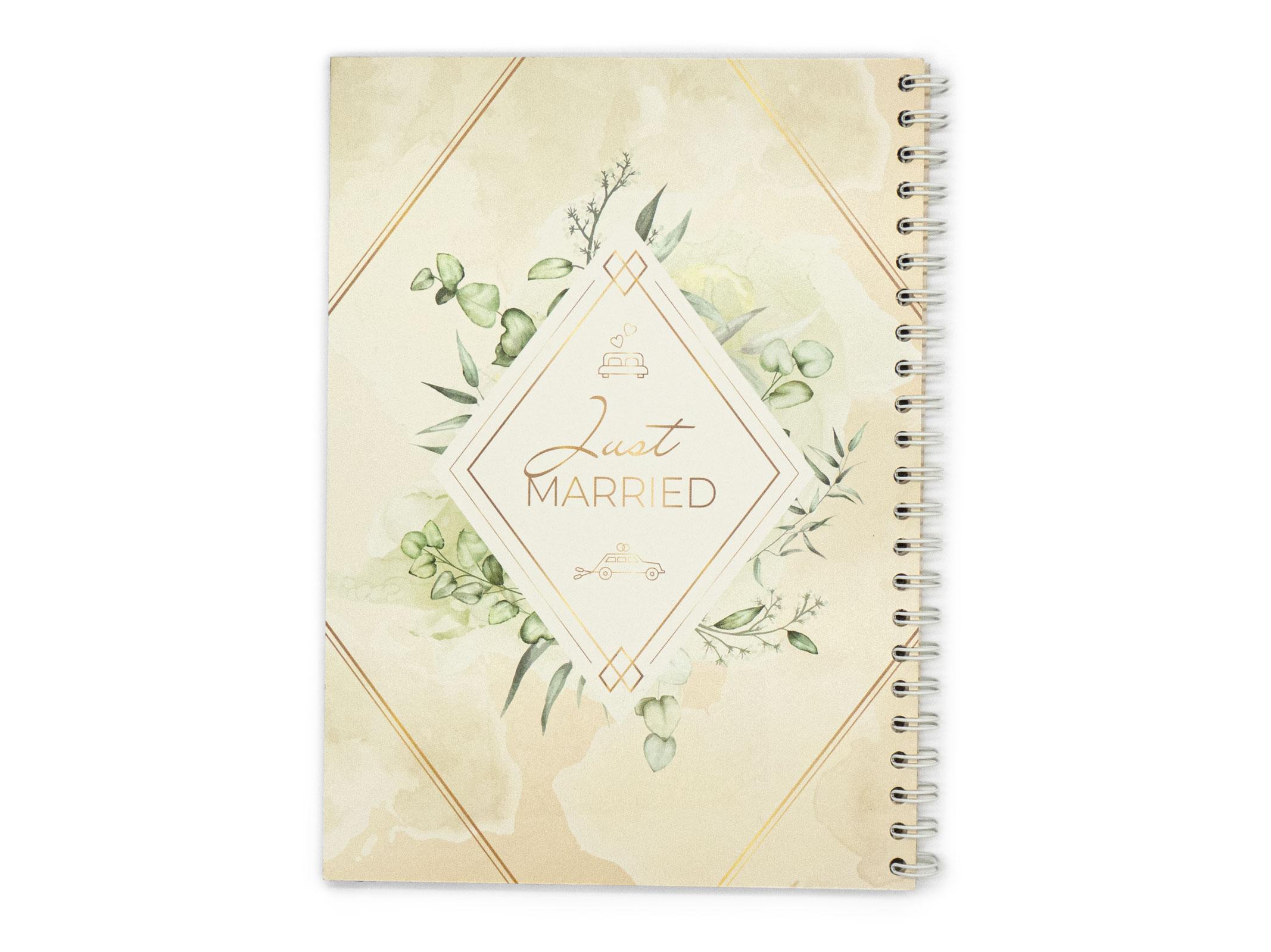 Rückseitencover familiawedding Greenery - Design Gästebuch zur Hochzeit