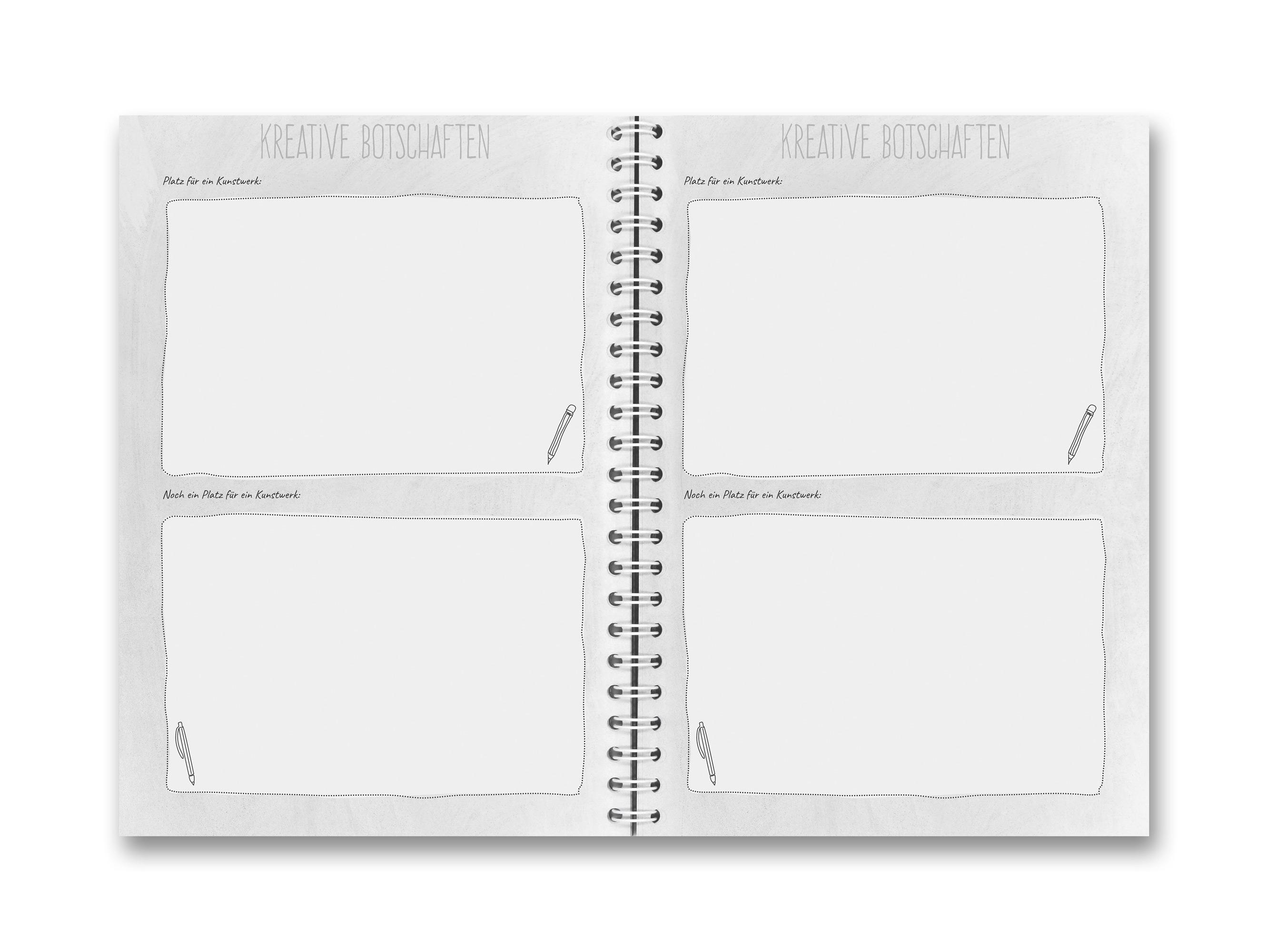 Beispielinhalt (Bild) familiawedding black-Doodle- Design XXL Gästebuch zur Hochzeit