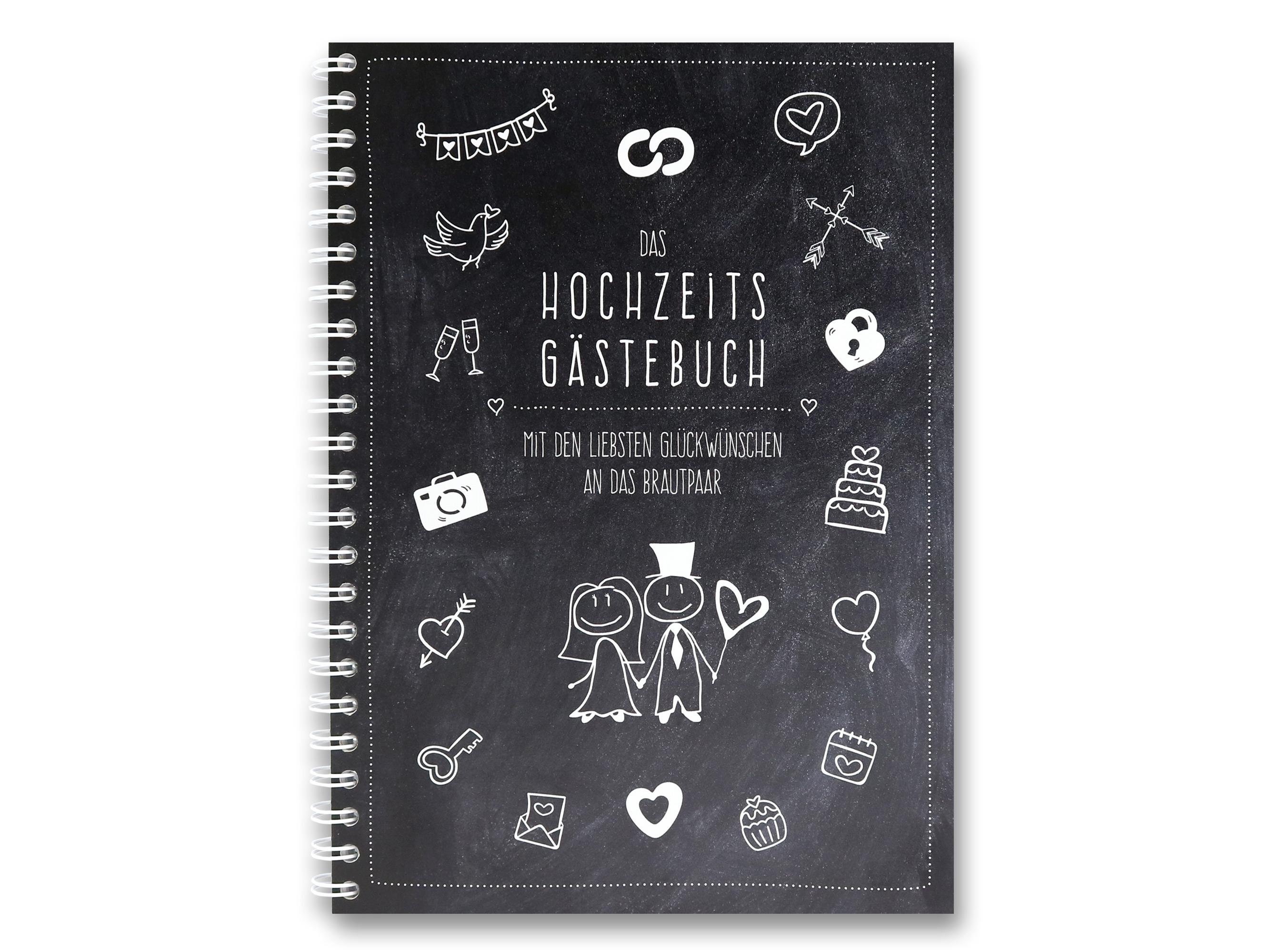 Vorderes Coverbild familiawedding black-Doodle- Design XXL Gästebuch zur Hochzeit