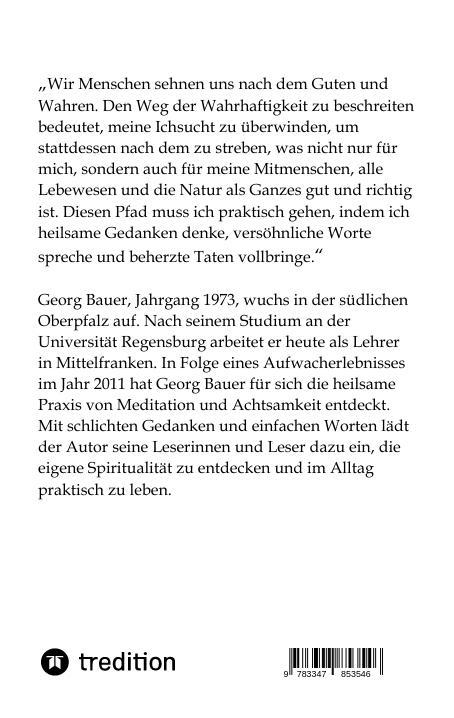 Rückseitencover Geh den Weg der Wahrhaftigkeit