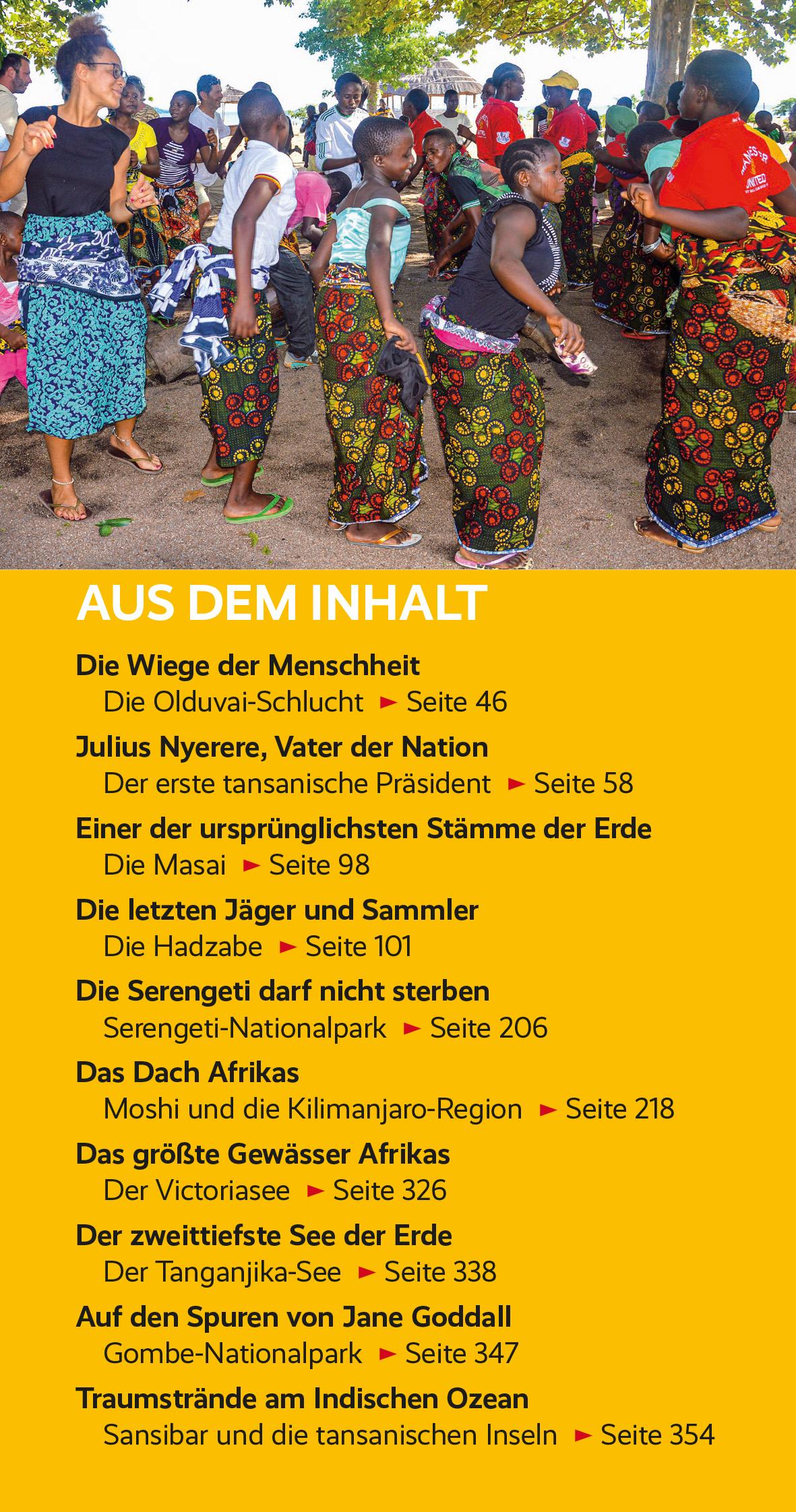 Beispielinhalt (Bild) TRESCHER Reiseführer Tansania und Sansibar