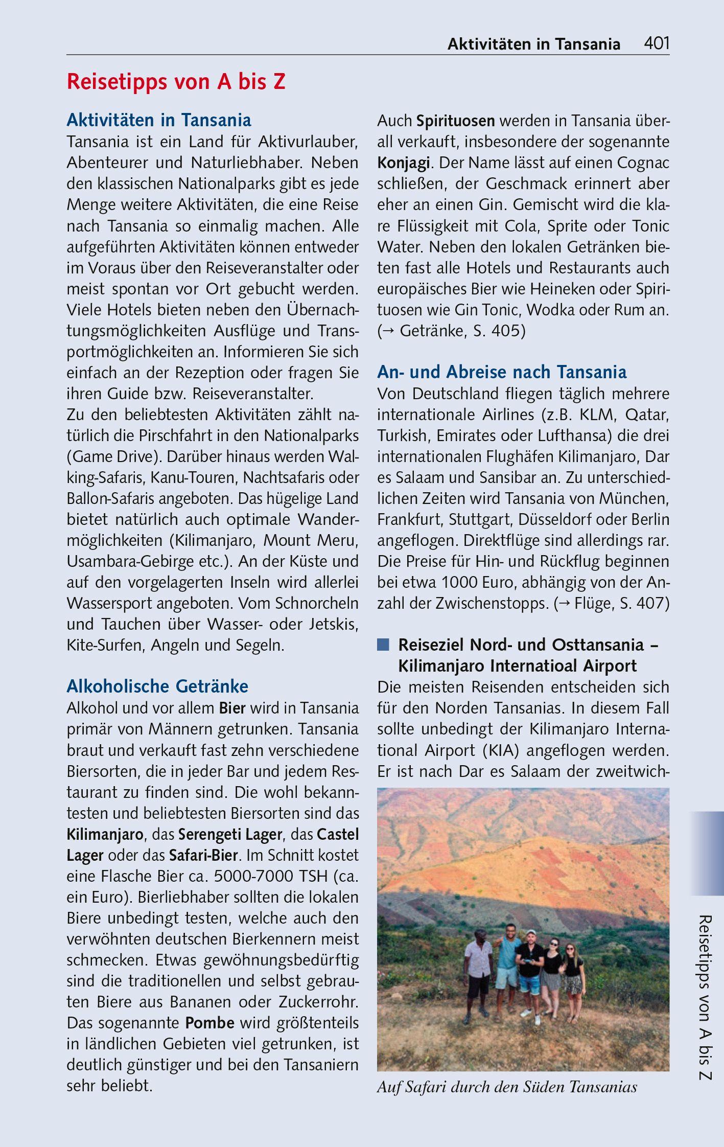 Beispielinhalt (Bild) TRESCHER Reiseführer Tansania und Sansibar