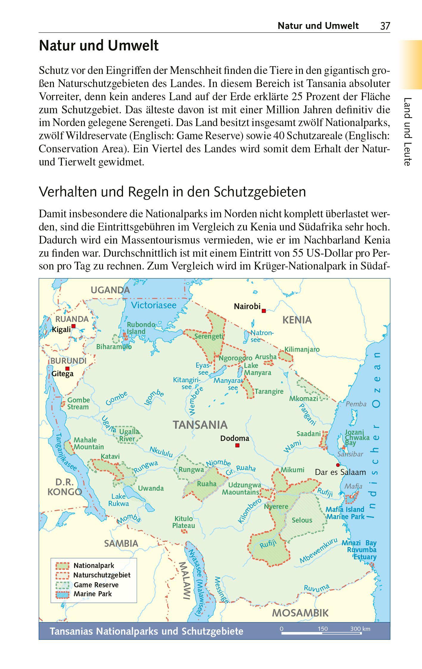 Beispielinhalt (Bild) TRESCHER Reiseführer Tansania und Sansibar