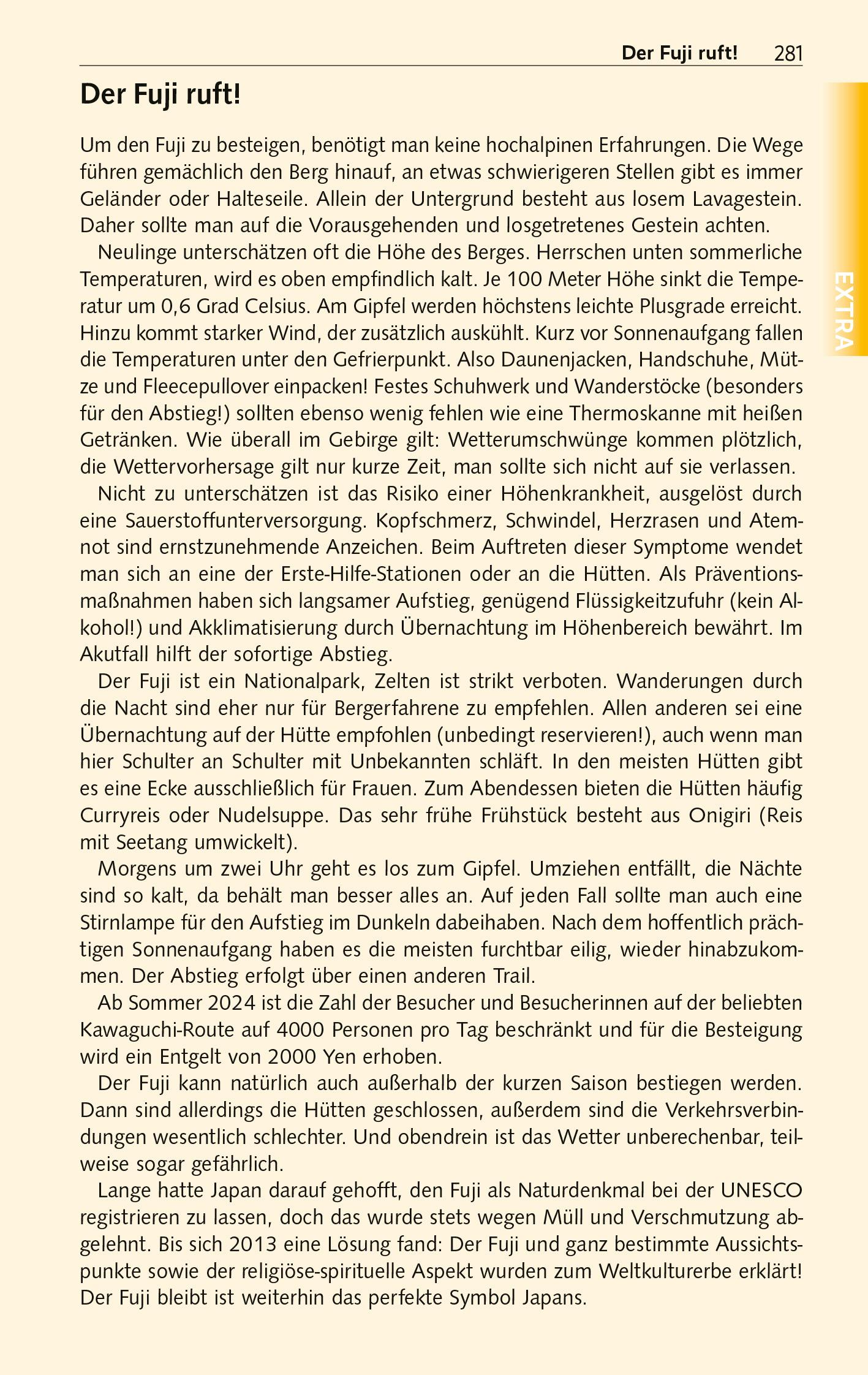 Beispielinhalt (Bild) TRESCHER Reiseführer Japan