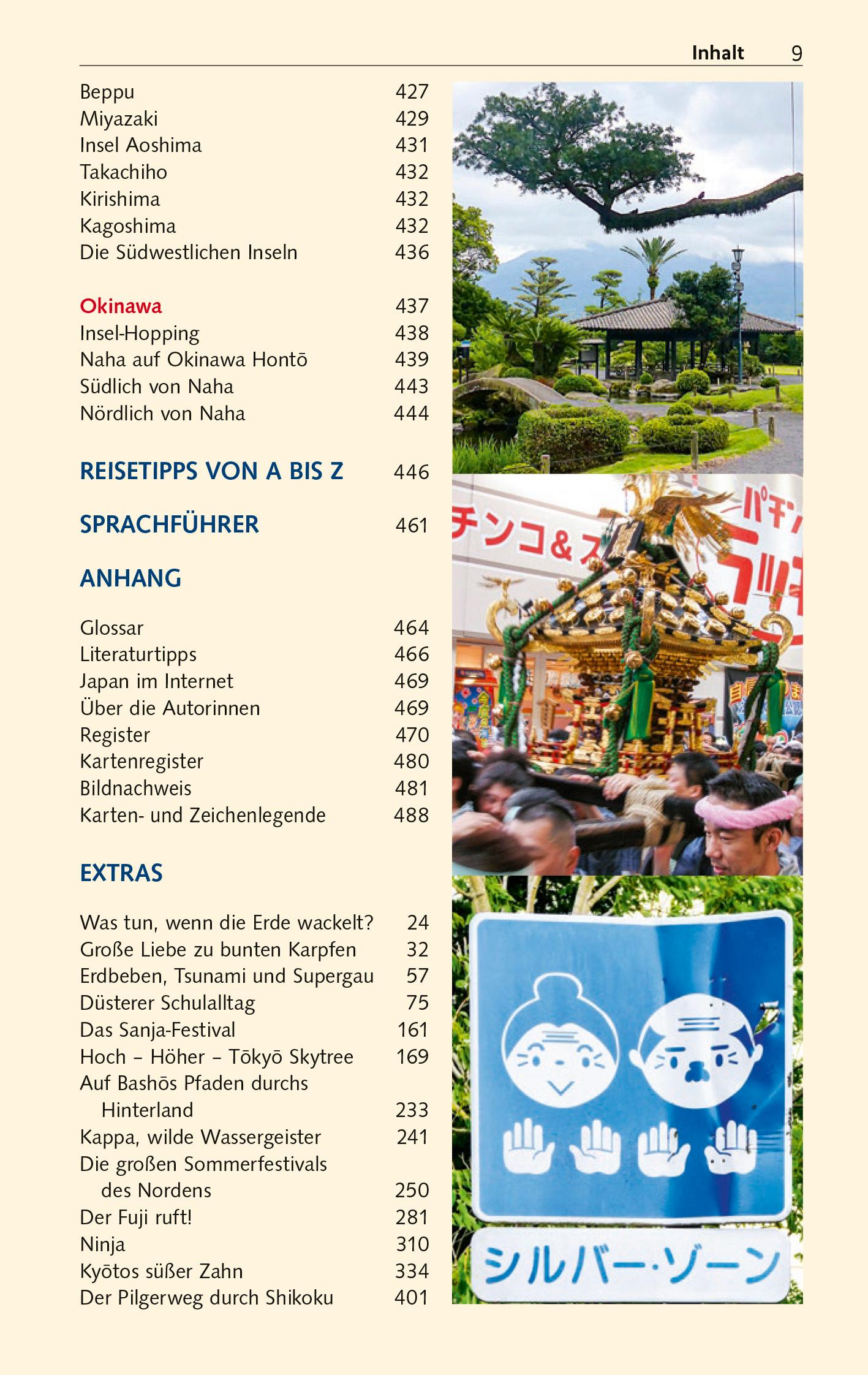 Beispielinhalt (Bild) TRESCHER Reiseführer Japan