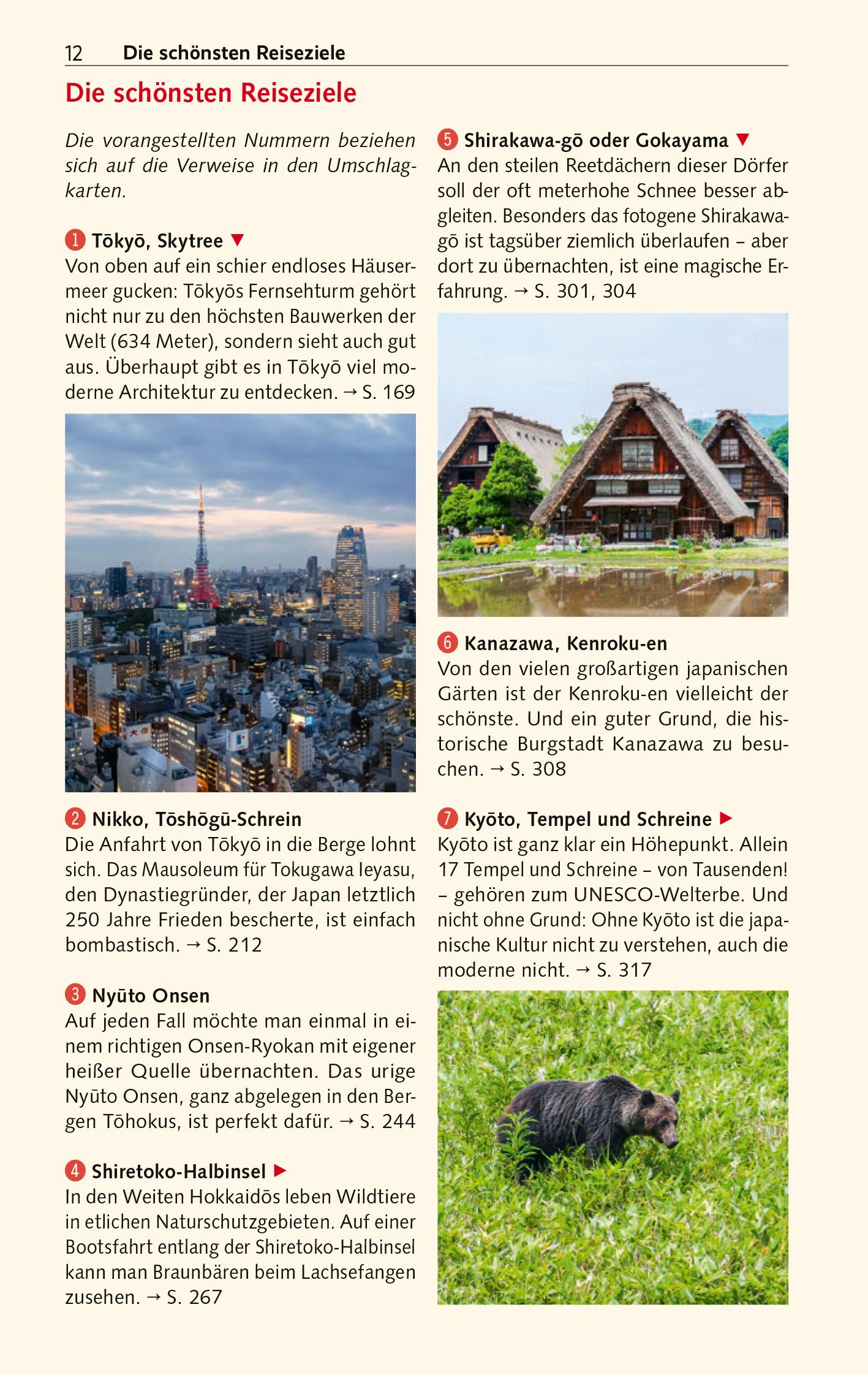 Beispielinhalt (Bild) TRESCHER Reiseführer Japan