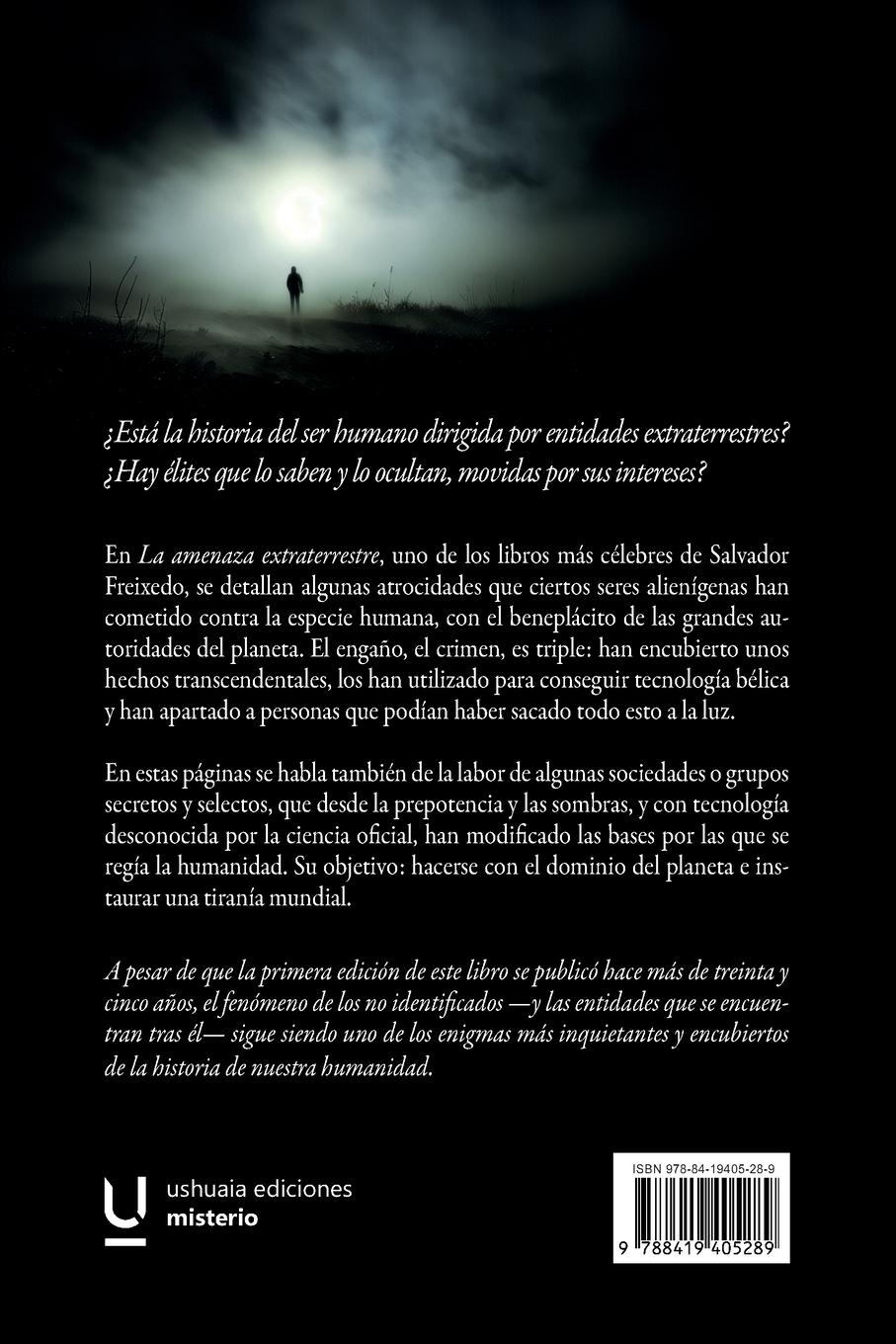 Rückseitencover La amenaza extraterrestre