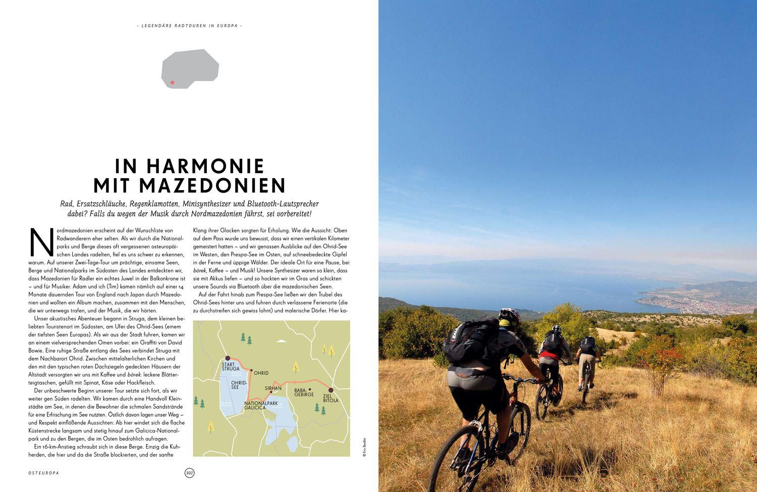 Beispielinhalt (Bild) LONELY PLANET Bildband Legendäre Radtouren in Europa