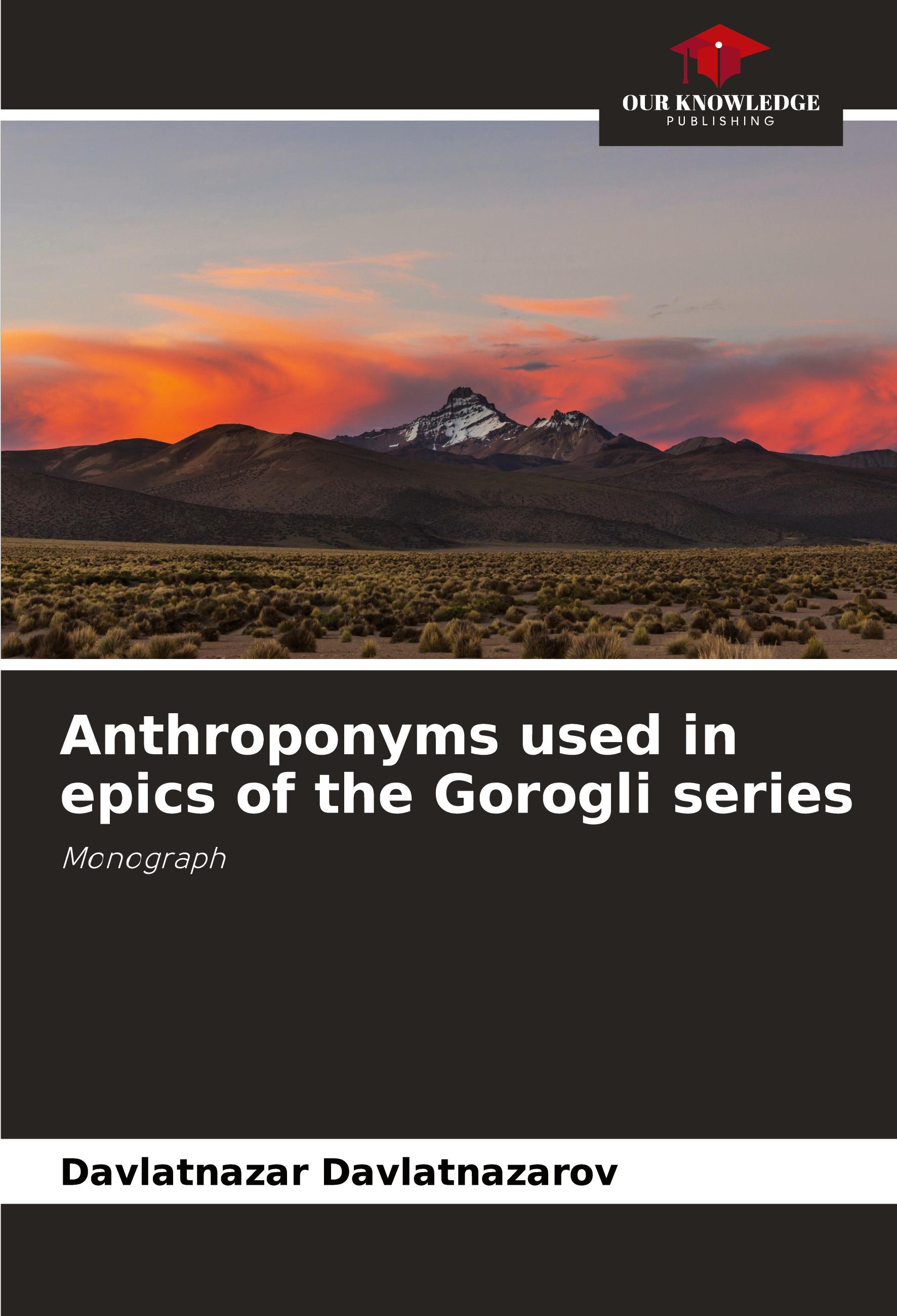 Vorderes Coverbild Anthroponyms used in epics of the Gorogli series