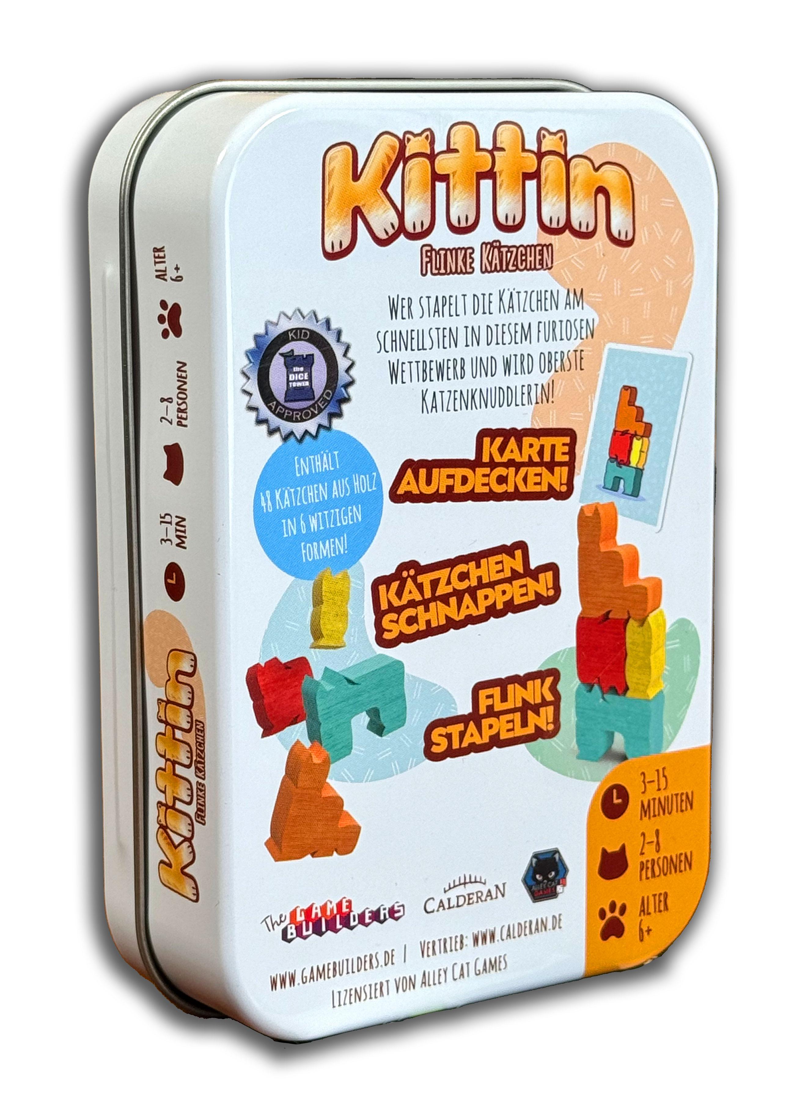 Rückseitencover Kittin - Flinke Kätzchen - Schnelles Katzenstapelspiel (DE)