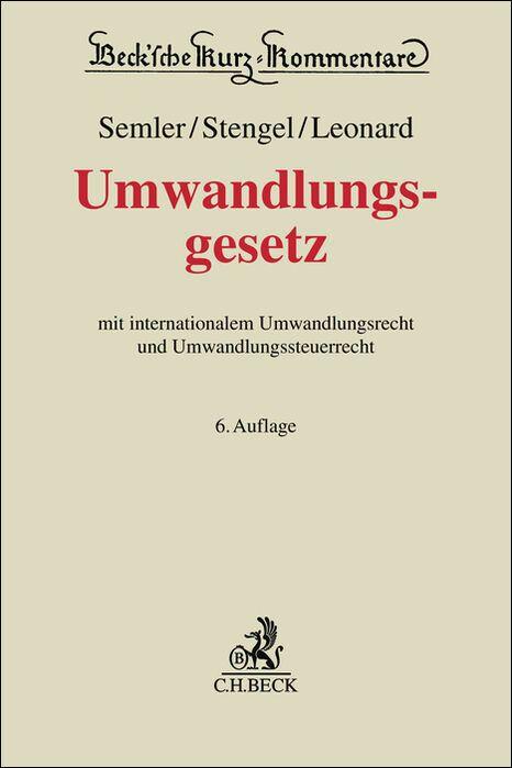 Vorderes Coverbild Umwandlungsgesetz. UmwG