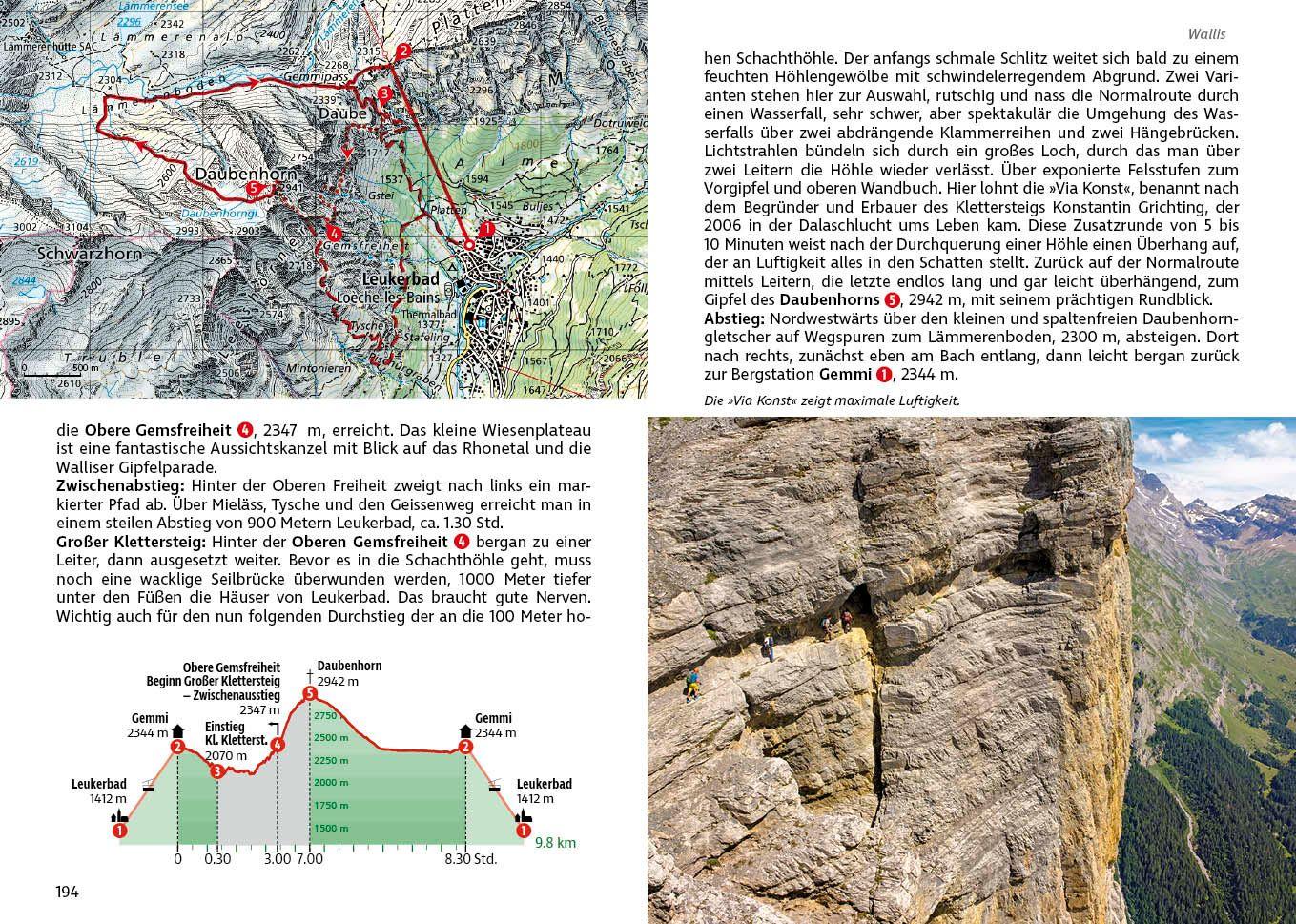 Beispielinhalt (Bild) Klettersteige Schweiz