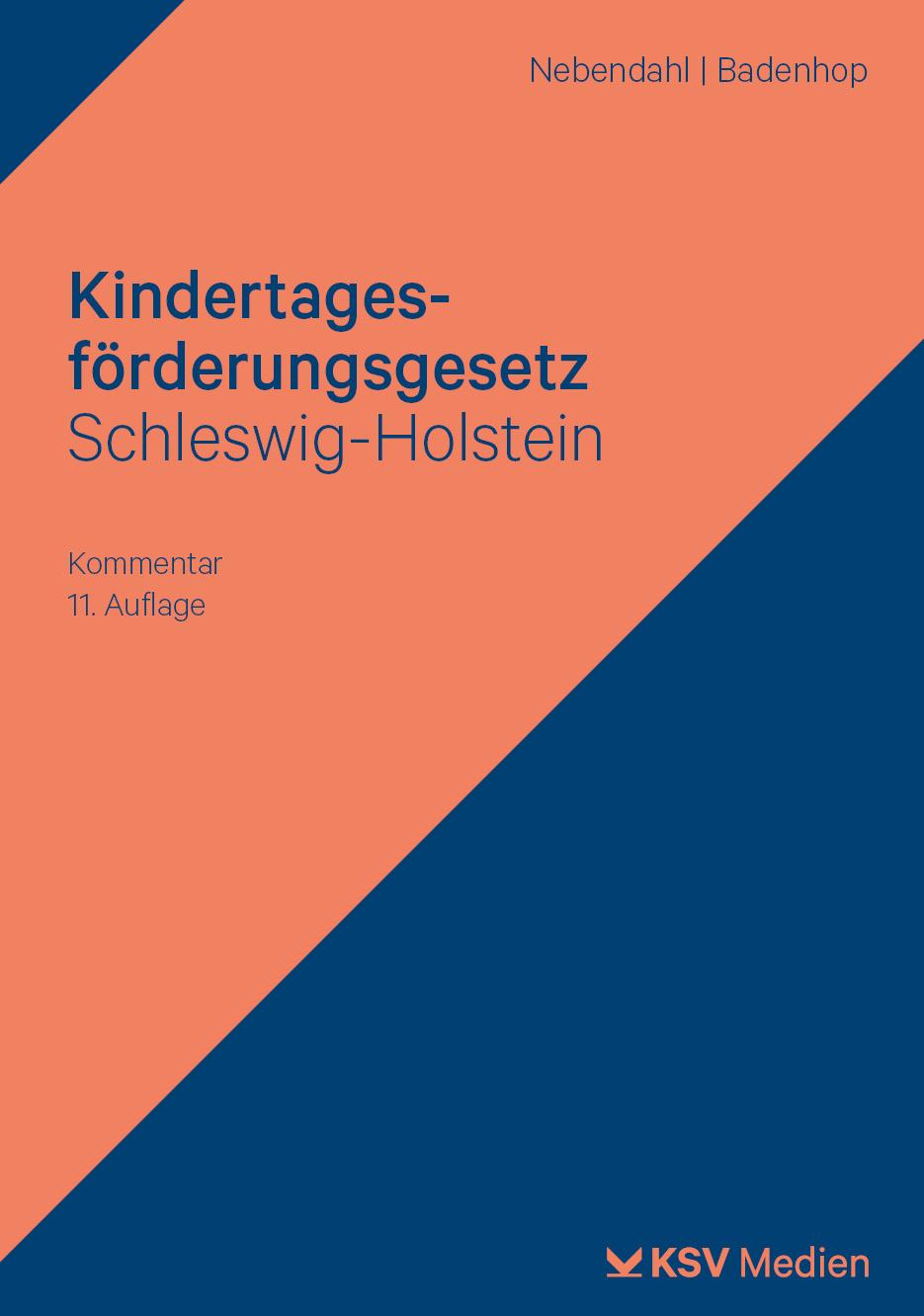 Vorderes Coverbild Kindertagesförderungsgesetz Schleswig-Holstein