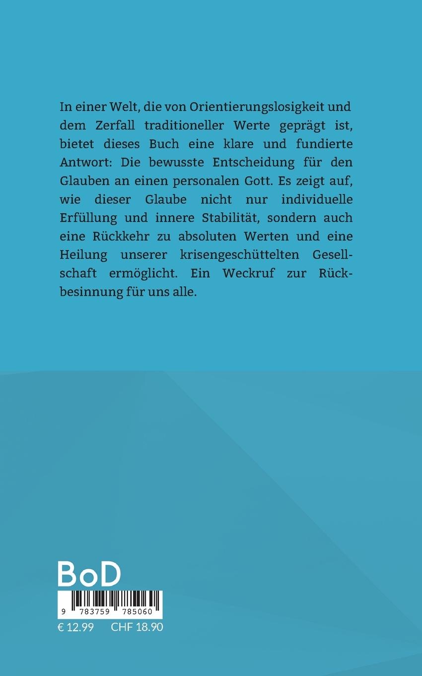 Rückseitencover Entscheidung für den Glauben
