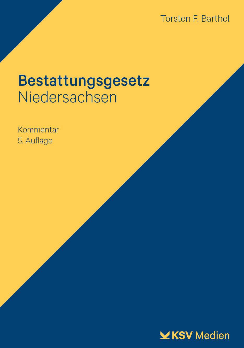 Vorderes Coverbild Bestattungsgesetz Niedersachsen