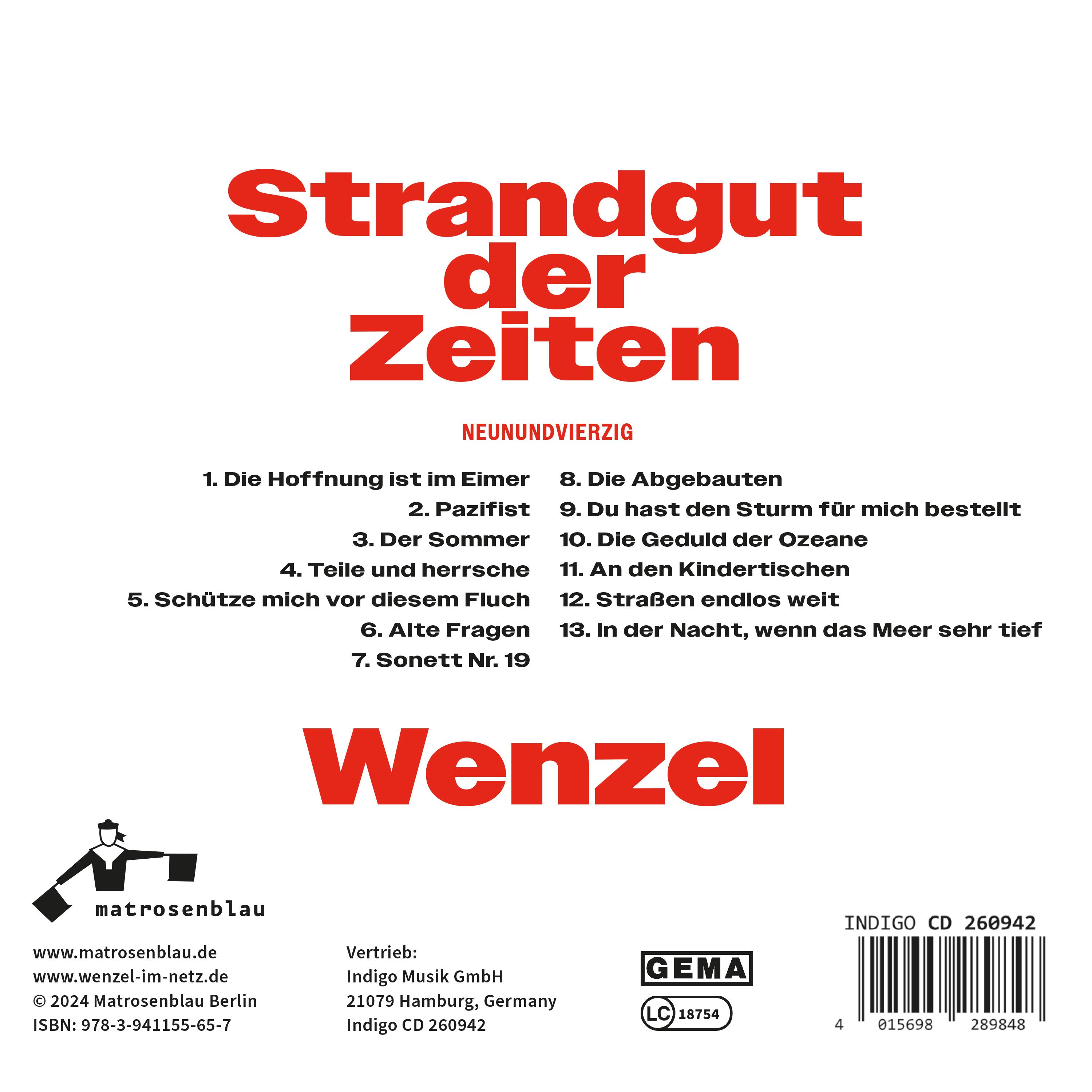 Rückseitencover Wenzel - Strandgut der Zeiten