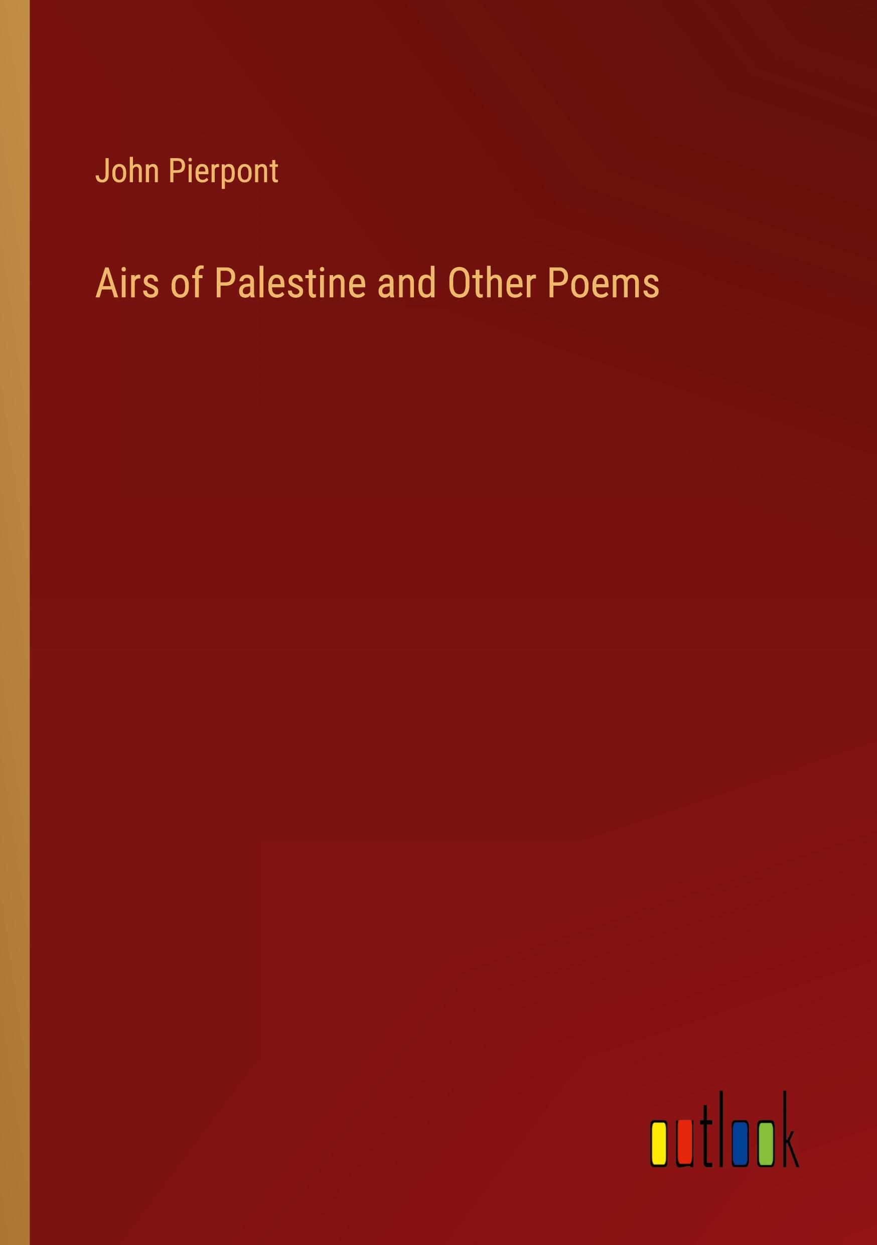 Vorderes Coverbild Airs of Palestine and Other Poems