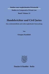 Vorderes Coverbild Handelsrichter und Civil Juries