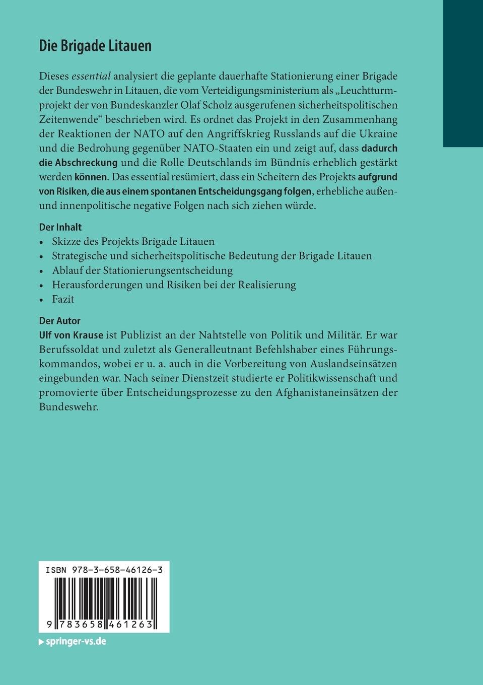 Rückseitencover Die Brigade Litauen