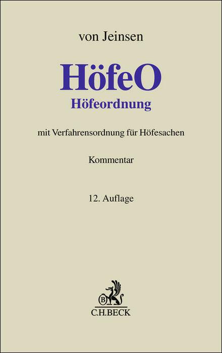Vorderes Coverbild Höfeordnung