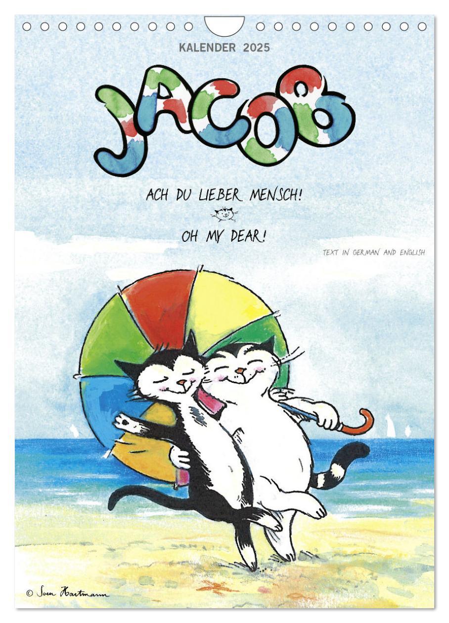Vorderes Coverbild Kater Jacob: Ach Du lieber Mensch (Wandkalender 2025 DIN A4 hoch), CALVENDO Monatskalender
