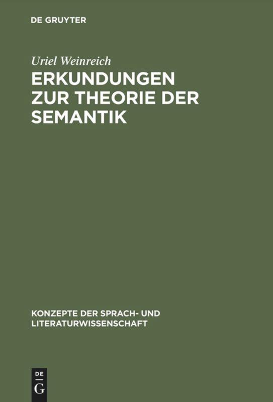 Vorderes Coverbild Erkundungen zur Theorie der Semantik
