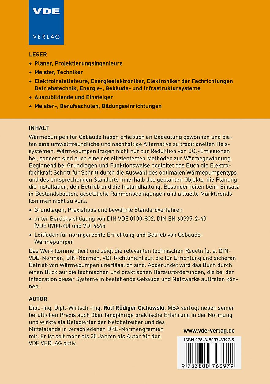 Rückseitencover Wärmepumpen für Gebäude gemäß DIN VDE 0100
