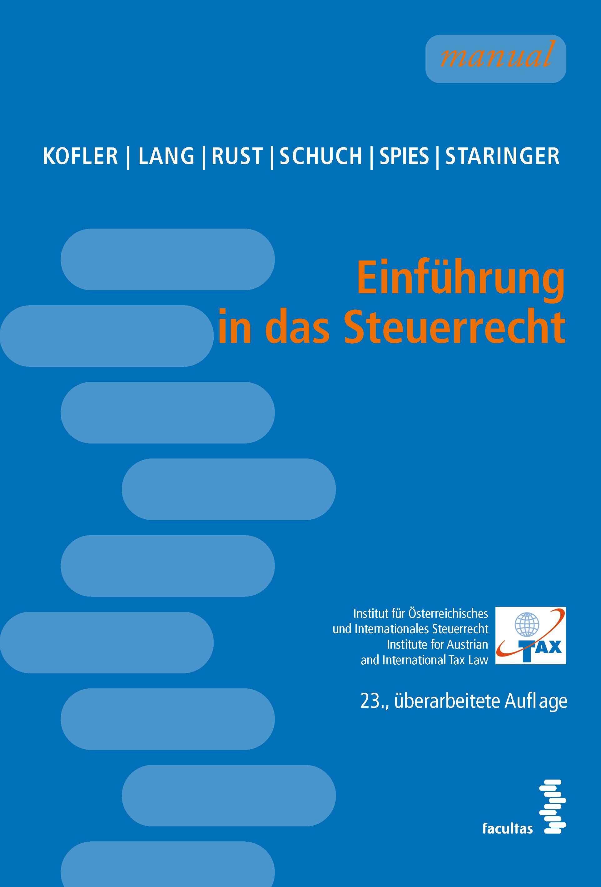 Vorderes Coverbild Einführung in das Steuerrecht