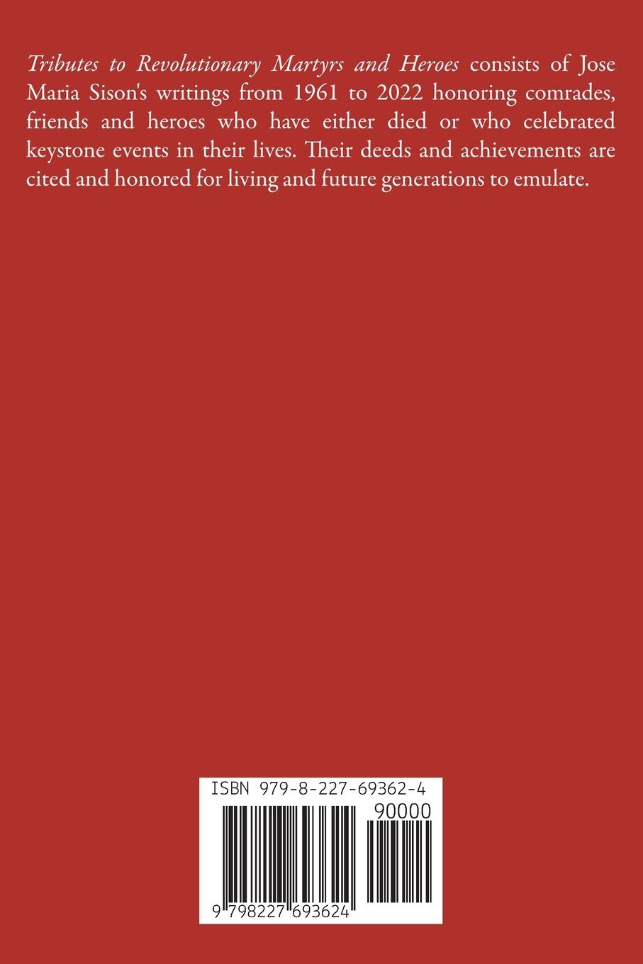 Rückseitencover Tributes to Revolutionary Martyrs and Heroes