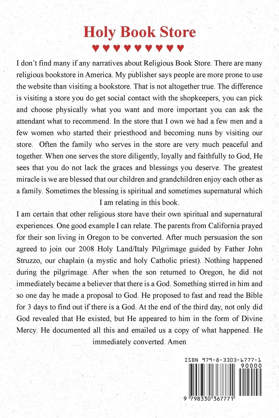 Rückseitencover Holy Book Store