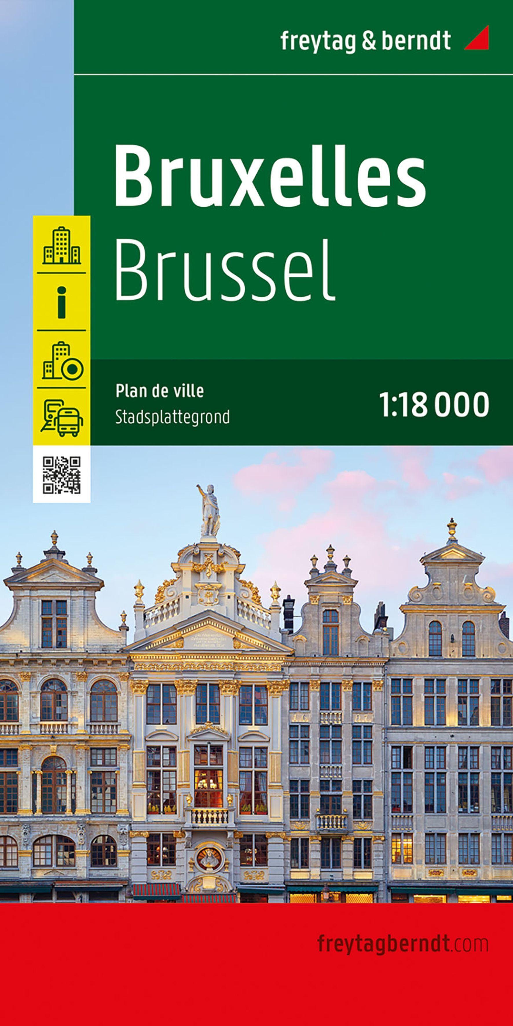 Vorderes Coverbild freytag & berndt Stadtplan Bruxelles / Brüssel 1:18.000