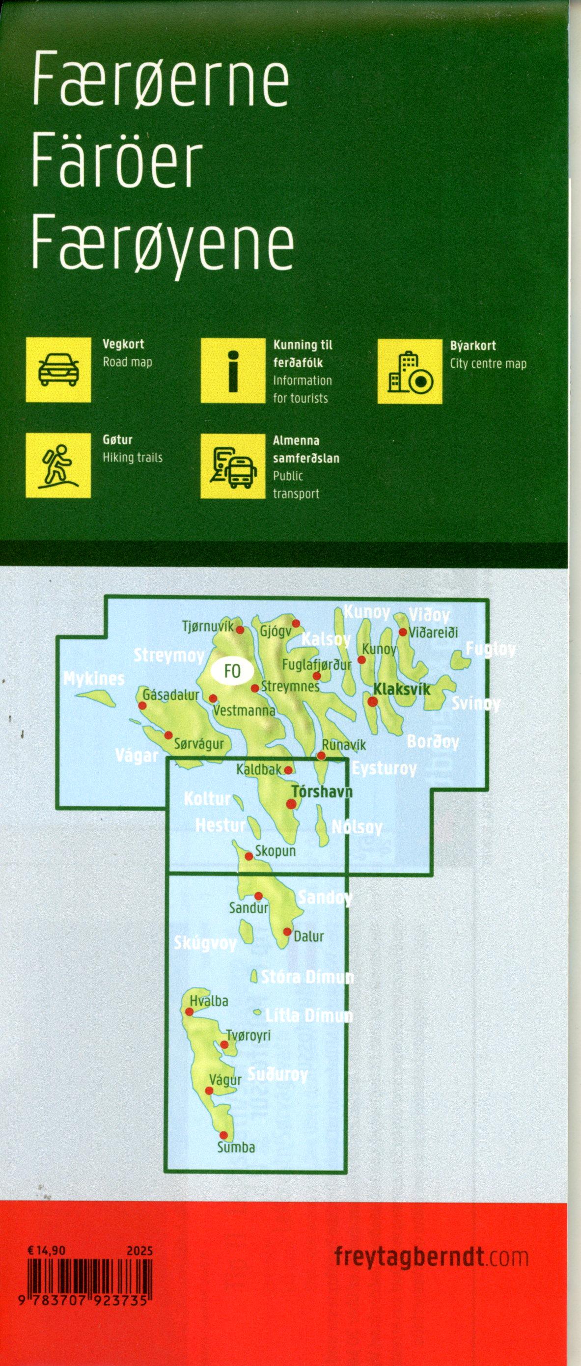 Beispielinhalt (Bild) Färöer / Føroyar, Straßen- und Freizeitkarte 1:90.000, freytag & berndt