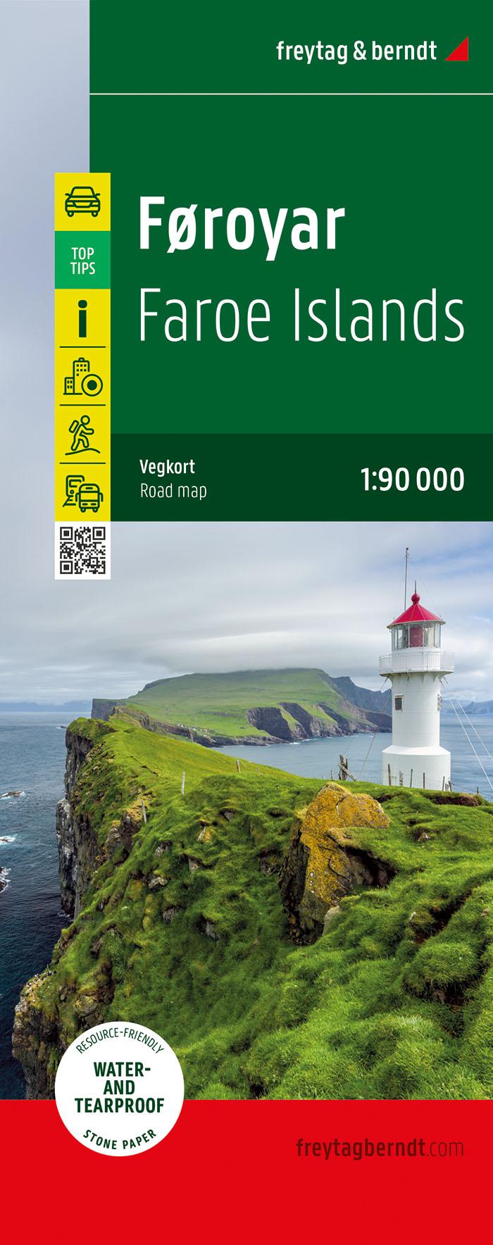 Vorderes Coverbild Färöer / Føroyar, Straßen- und Freizeitkarte 1:90.000, freytag & berndt