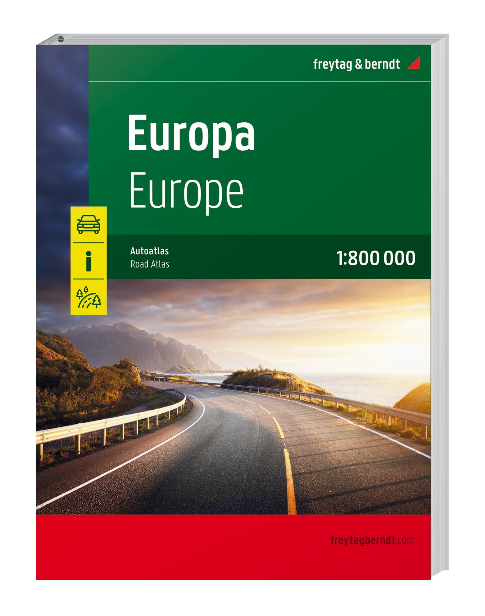 Beispielinhalt (Bild) Europa, Autoatlas 1:800.000, freytag & berndt