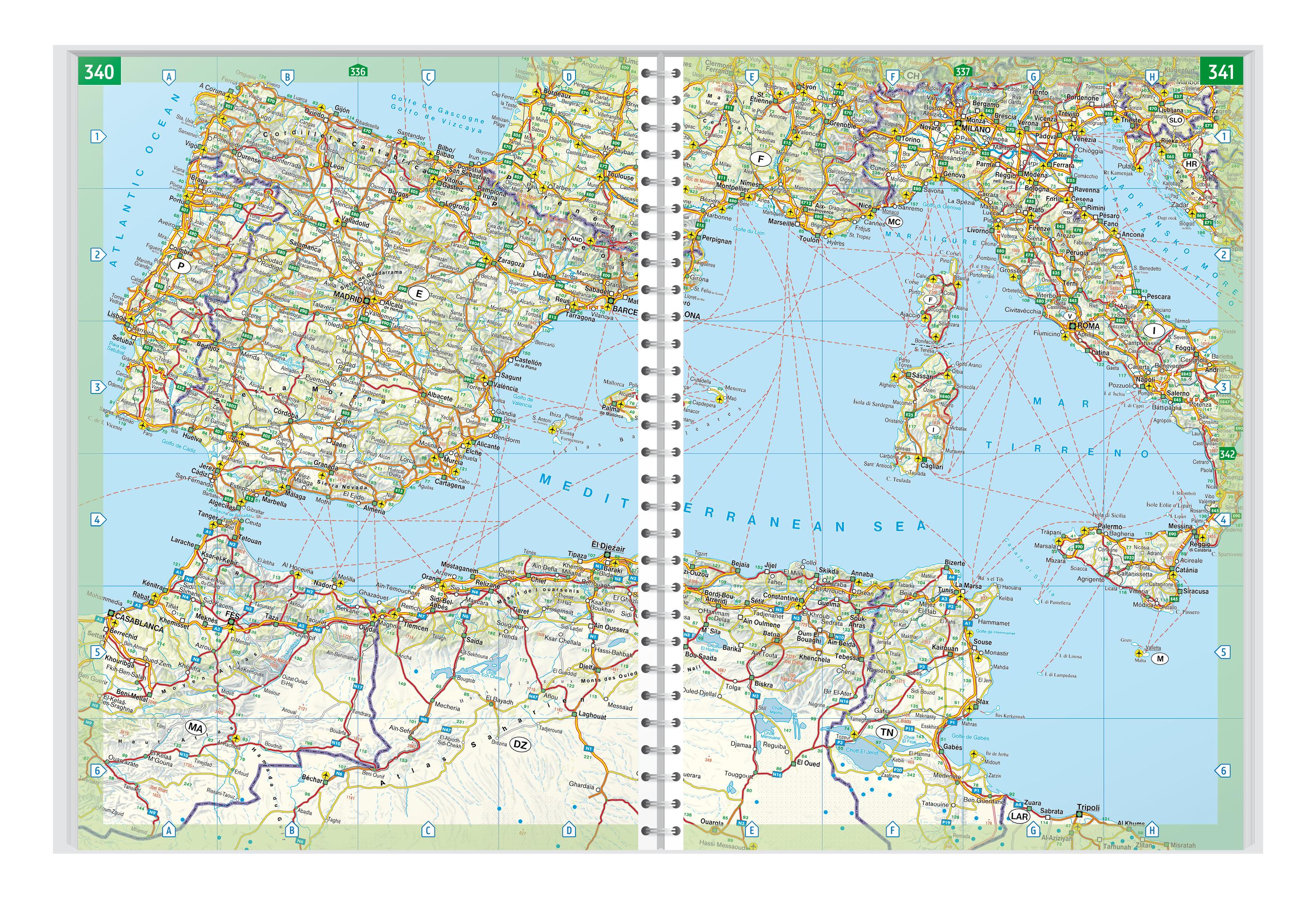 Beispielinhalt (Bild) Europa, Autoatlas 1:800.000, freytag & berndt